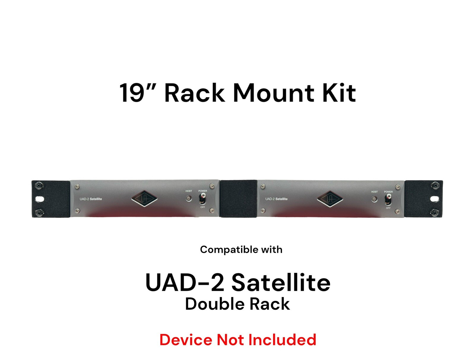 Rack Mount Kit for 2 Side By Side UAD-2 Satellite Thunderbolt - 19” 1U Brackets