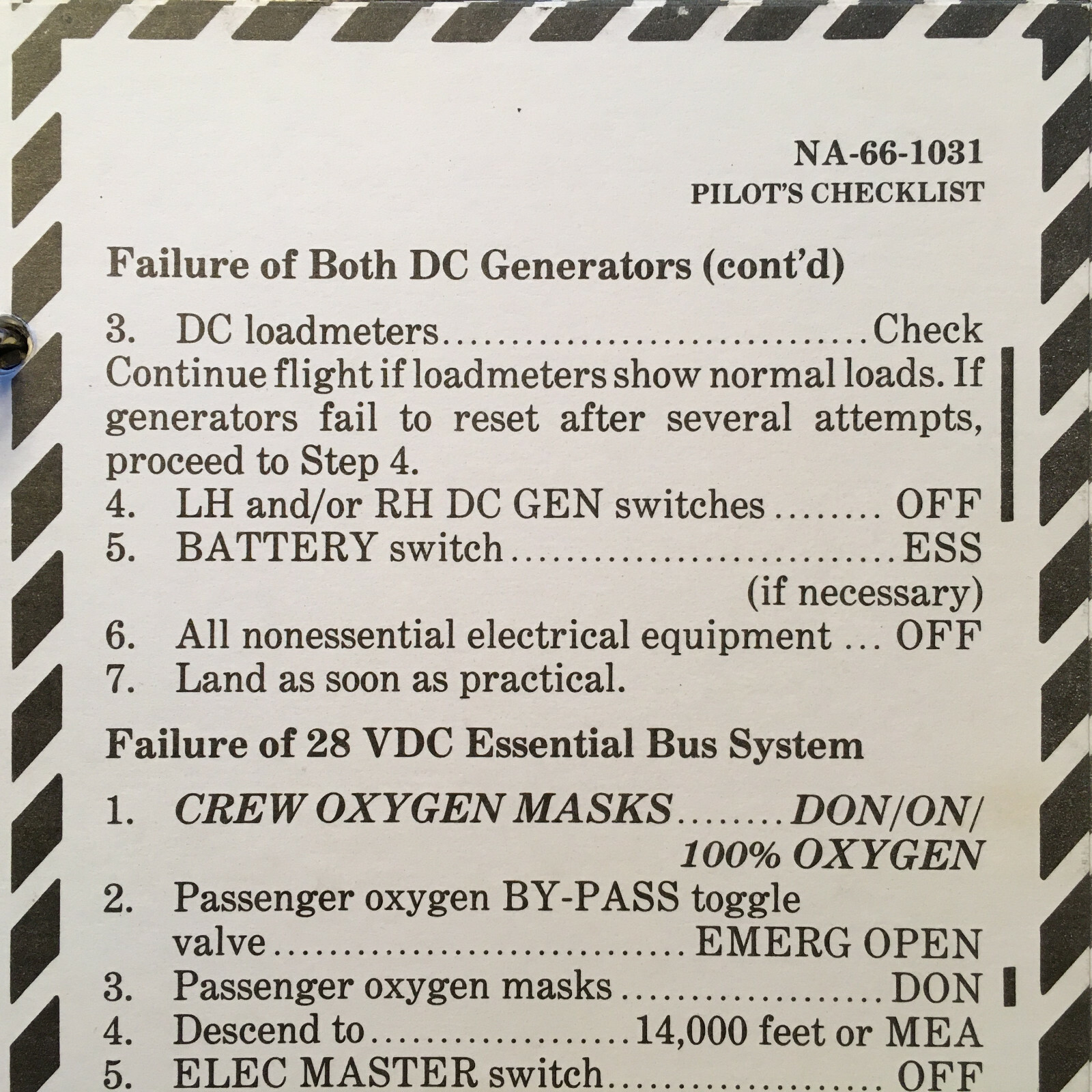Sabreliner NA-265-60 Pilot's Checklist