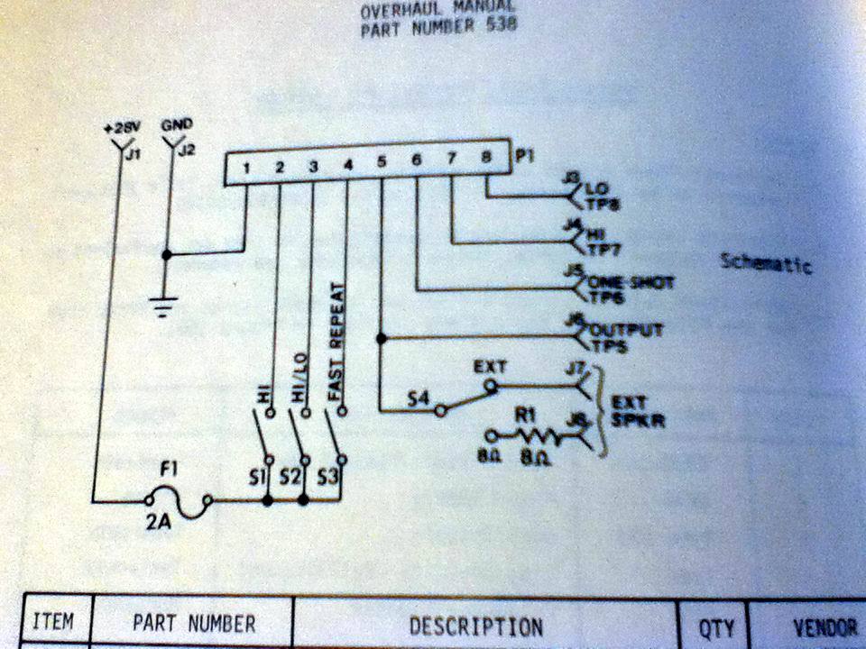 Pacific Electro 538 Electronic Chime Overhaul Parts Manual