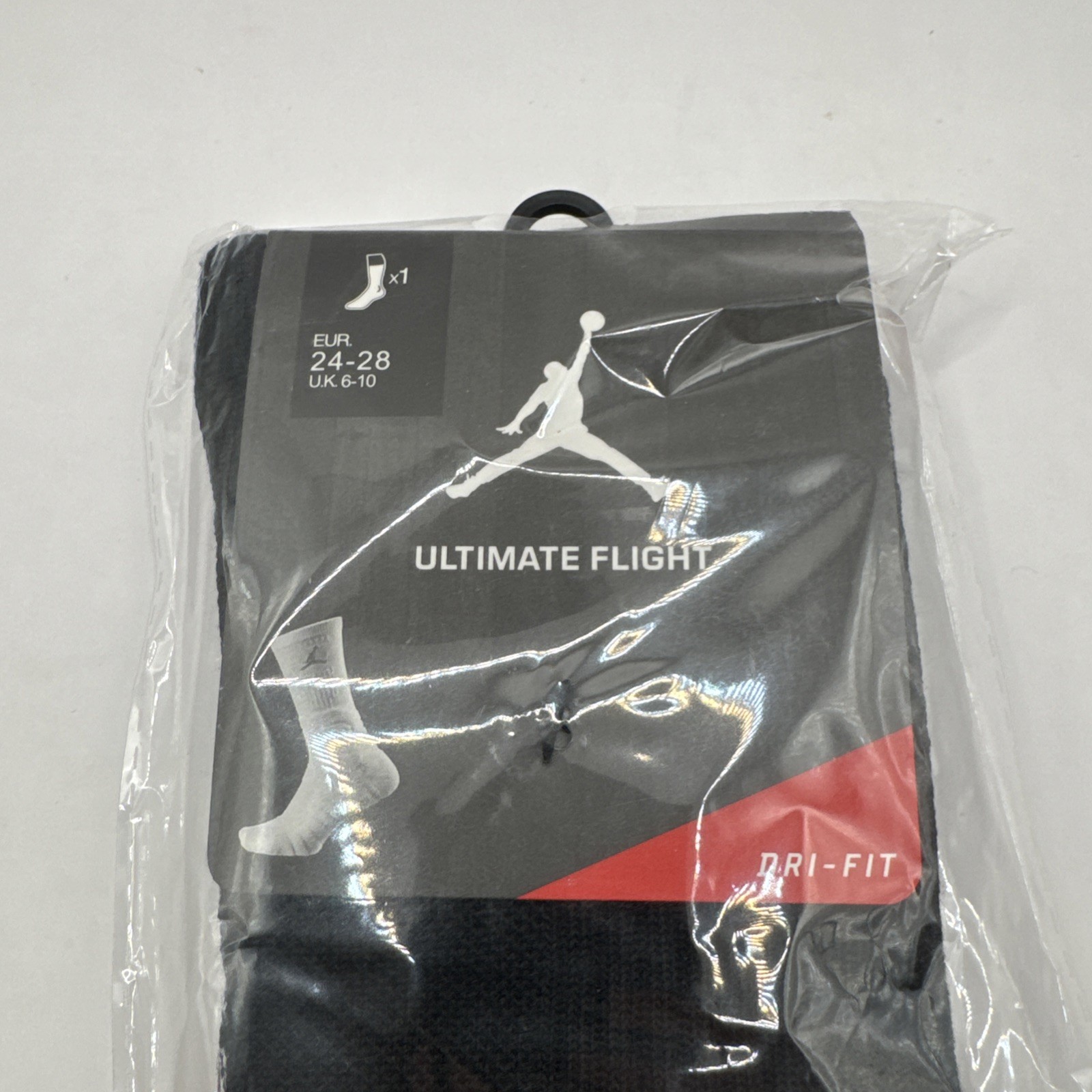 Nike Air Jordan Dri-Fit Flight Crew Socks Black/Tiffany Men’s Large Size 8-12