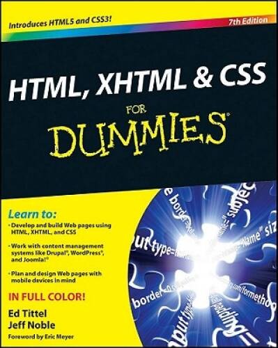 HTML, XHTML and CSS For Dummies - Paperback By Tittel, Ed - VERY GOOD