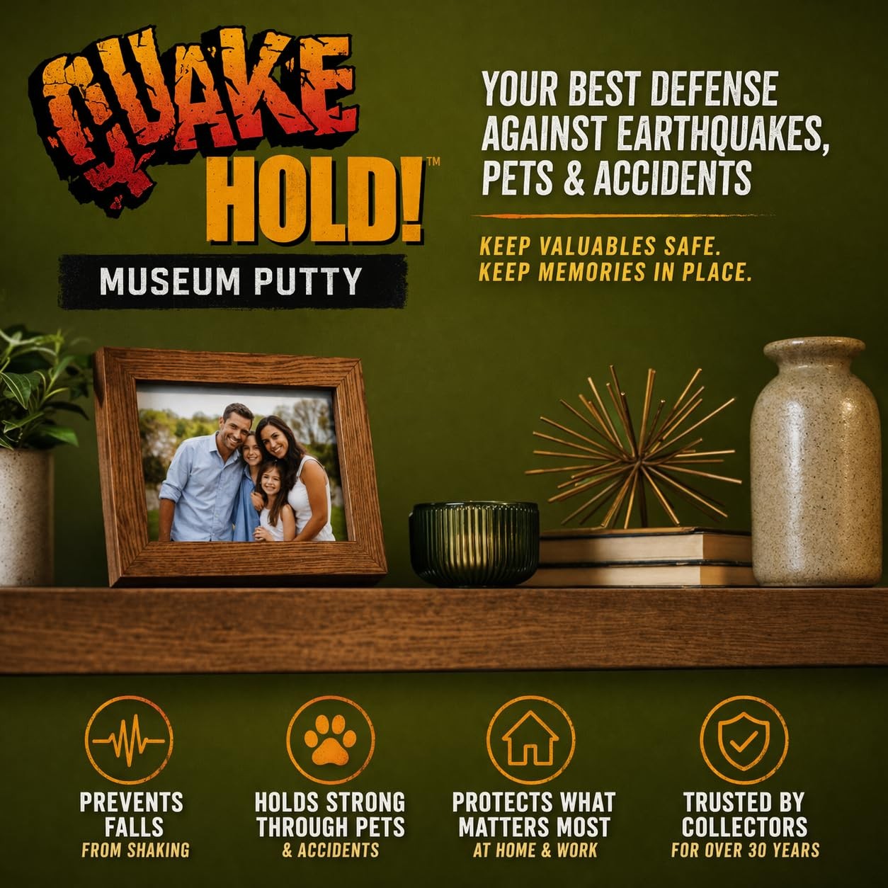 Quakehold! 88111 Museum Putty Neutral 2.64 Oz.