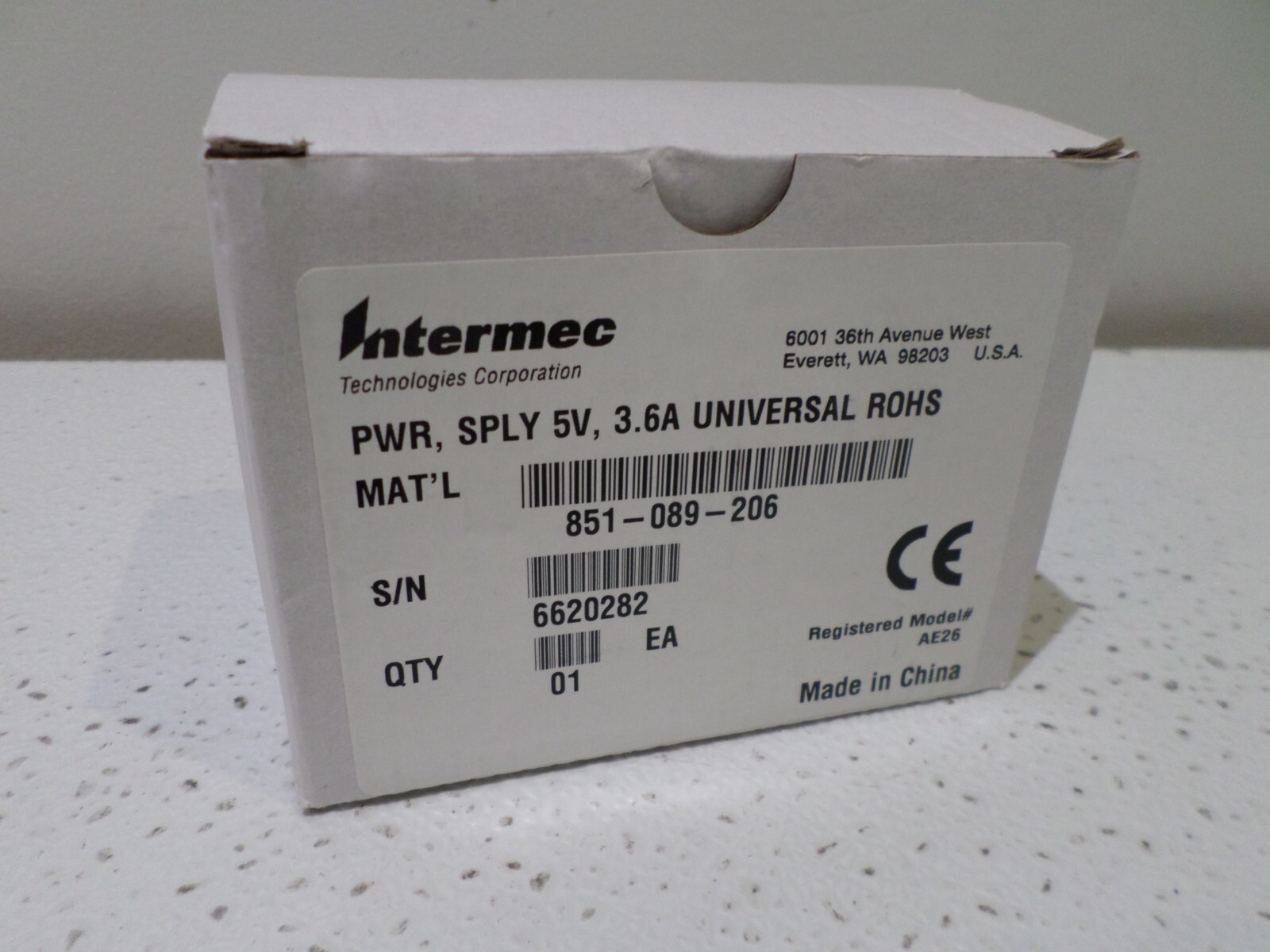 Intermec 5V 3.6A Universal Power Supply 851-089-206 - NIB!