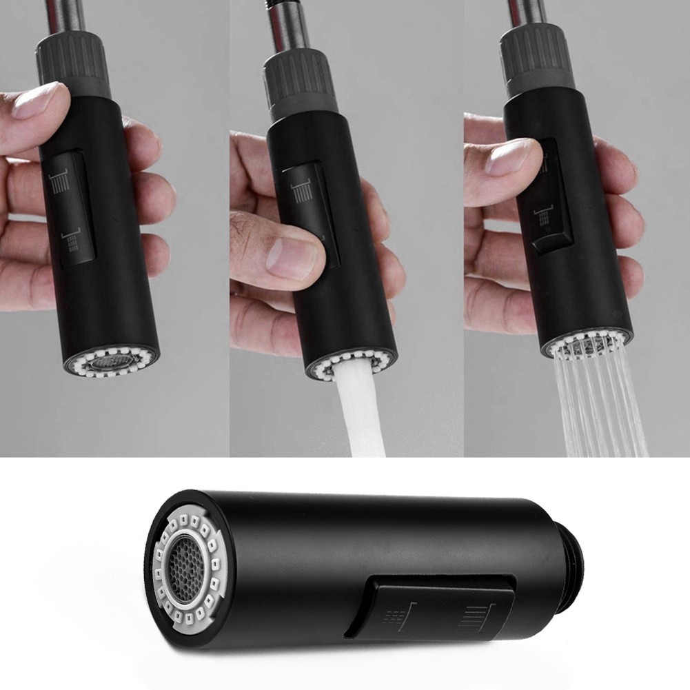 Pull Out Spray Shower Head Setting Kitchen Spare Replacement Tap Sprayer Black