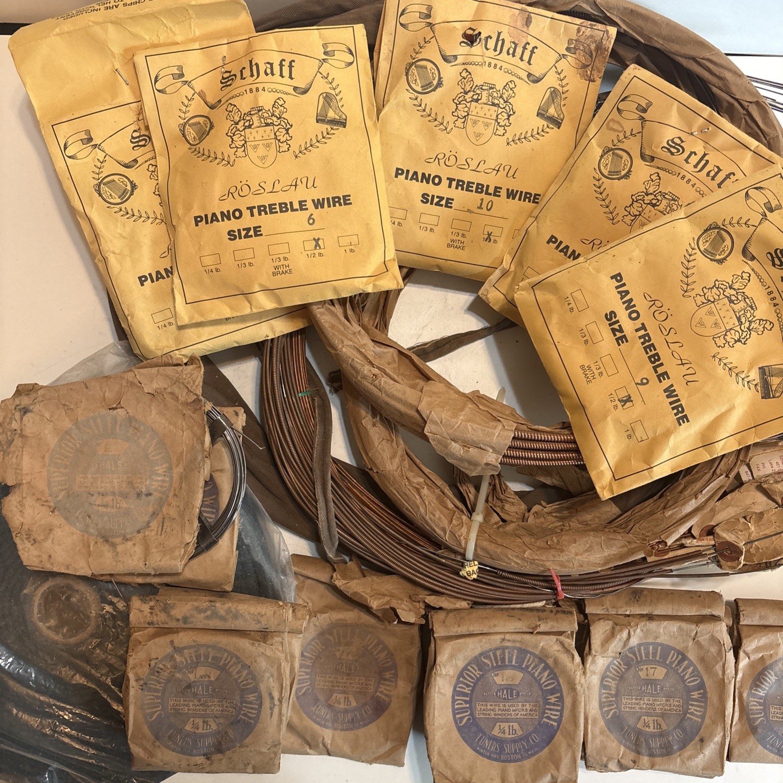 HUGE LOT Schaff Hale Piano Wire Accessory 80+ Pieces PREOWNED OLD/New Stock