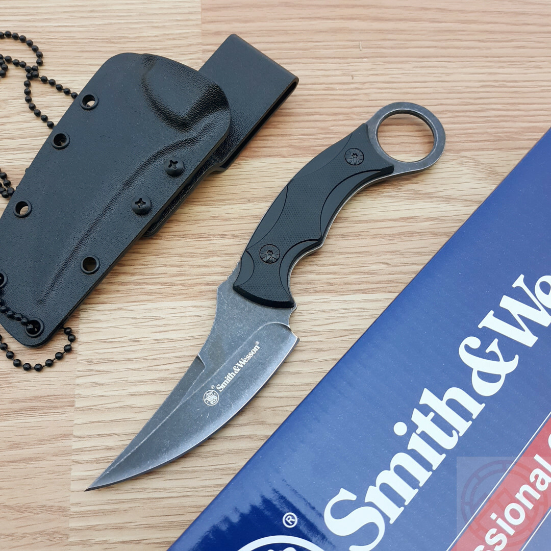 Smith & Wesson M&P Fixed Knife 3.75" Stainless Steel Blade Black G10 Handle