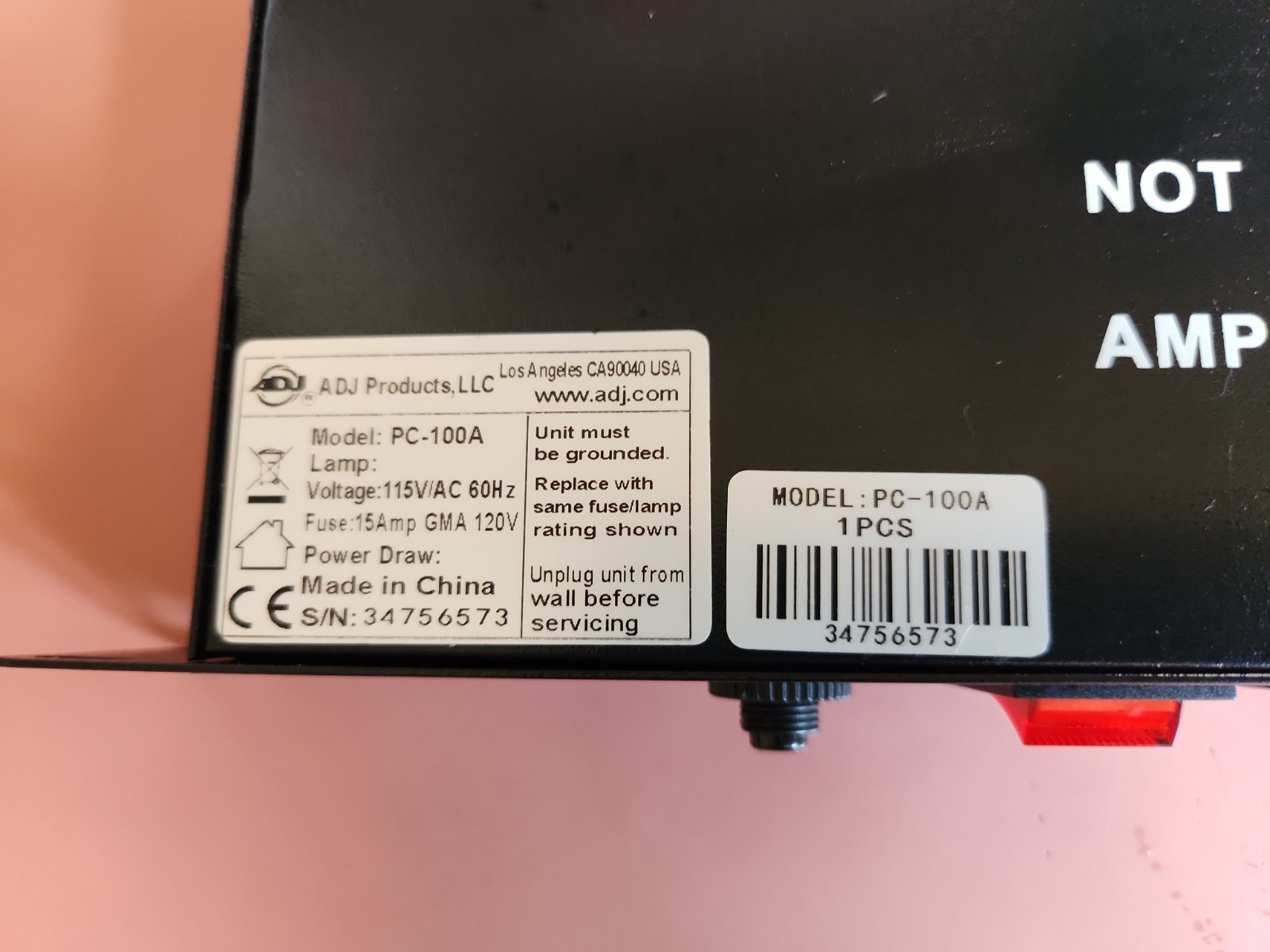 ADJ PC-100A 8-switch Rackmount Power Center American DJ