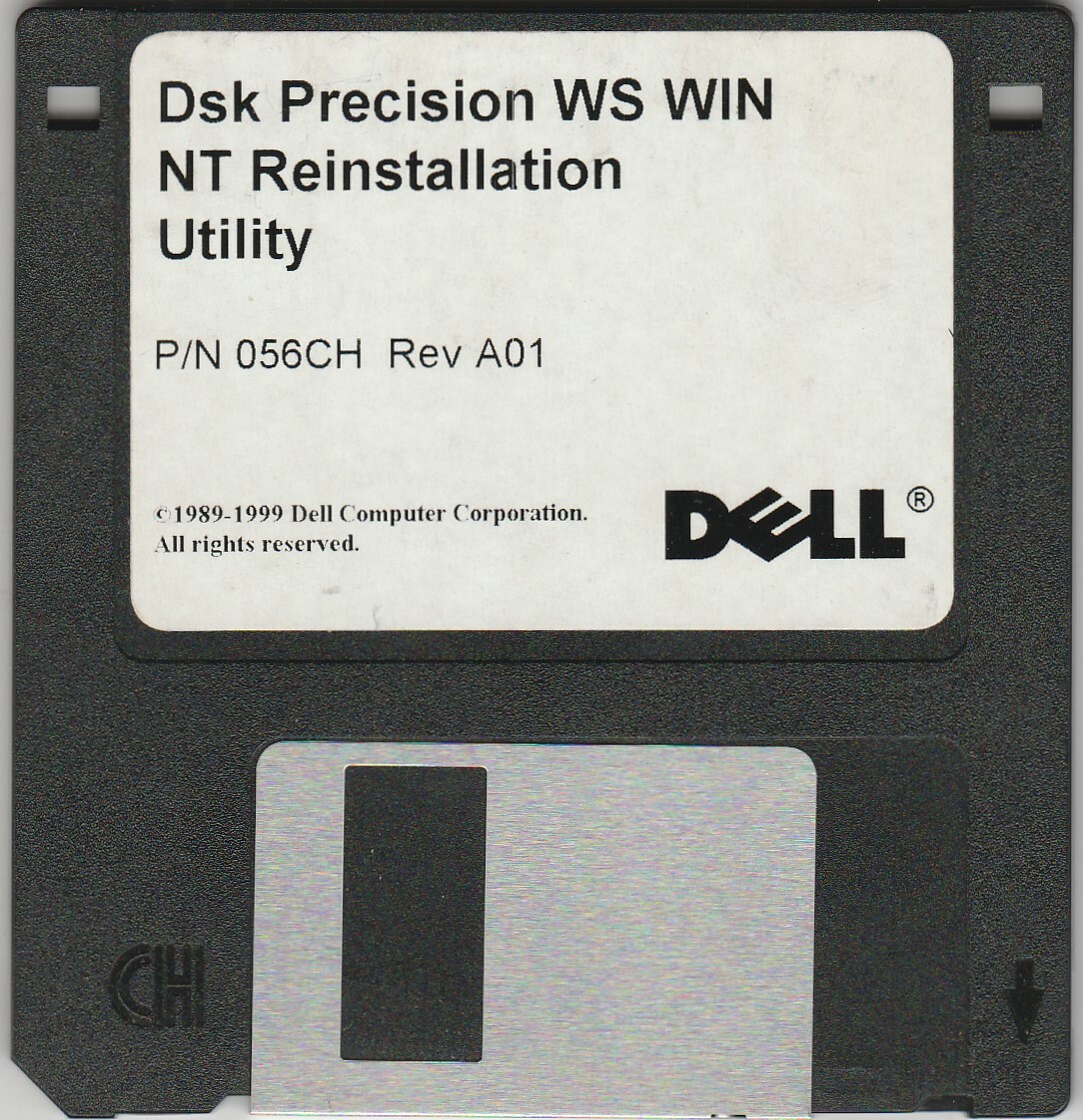 DSK Precision WS WIN NT Reinstallation Utility Rev. A01 by Dell ~ 3.5" disk 1999
