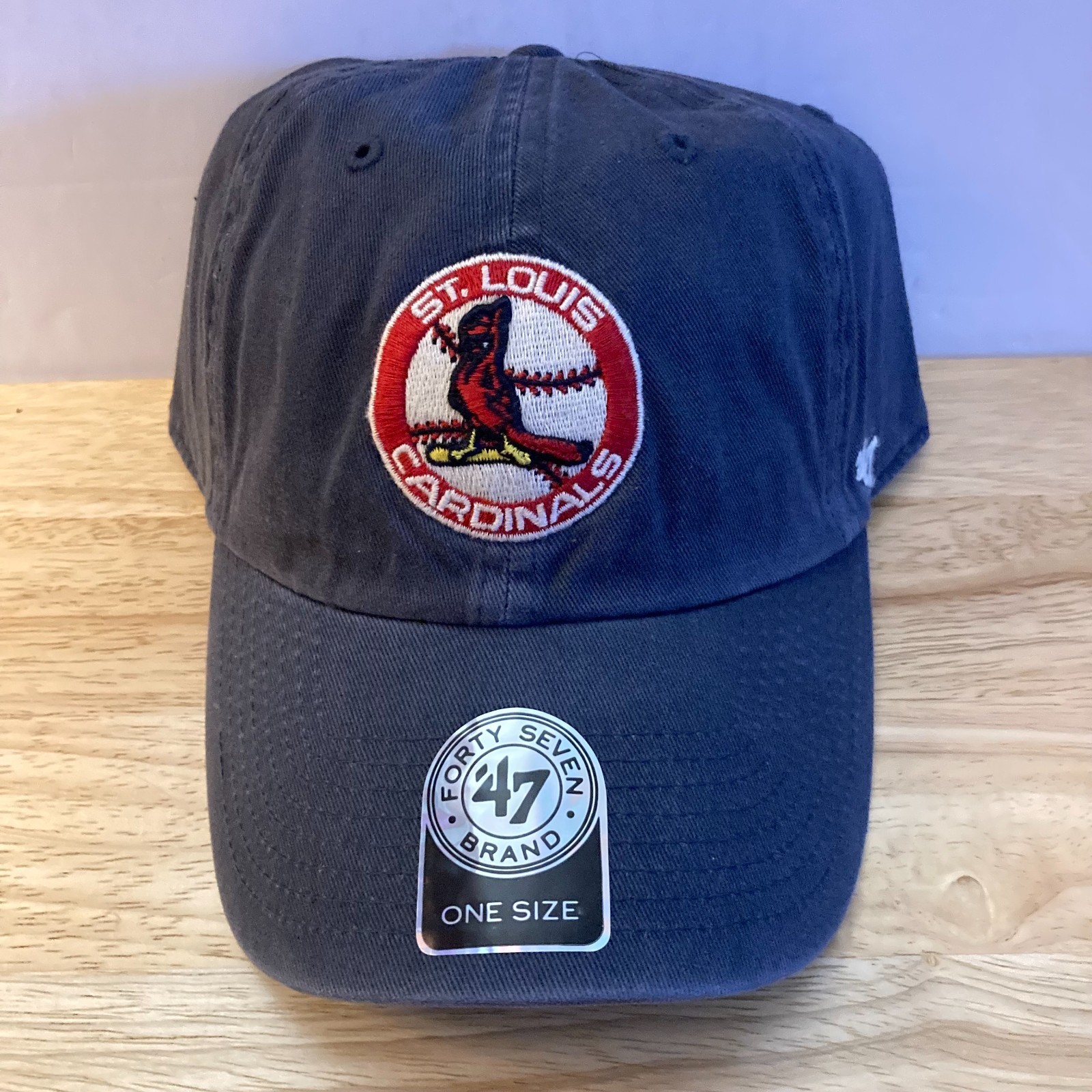 *NWT* ST. LOUIS CARDINALS '47 Brand Gray Cooperstown Vintage Logo MLB Hat (OSFM)