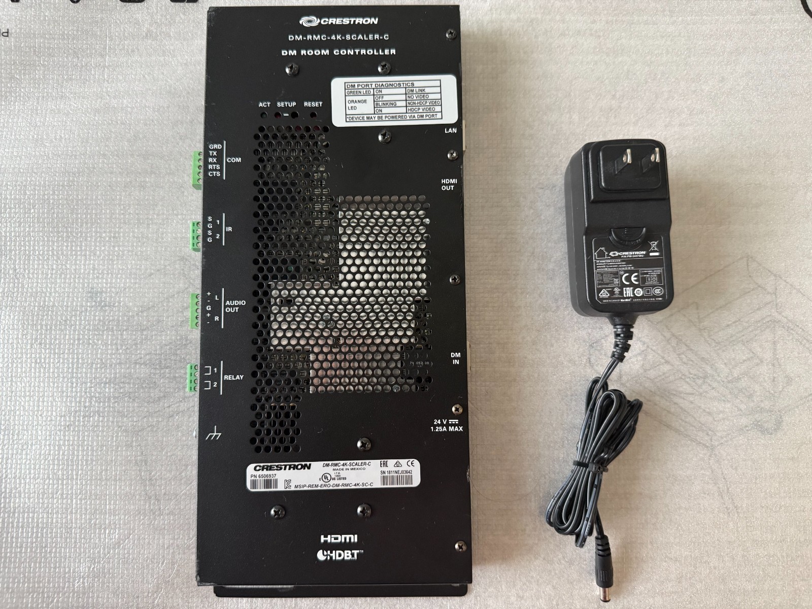 Crestron DM-RMC-4K-SCALER-C 4K DigitalMedia 8G+ Receiver (6506937) W/PSU