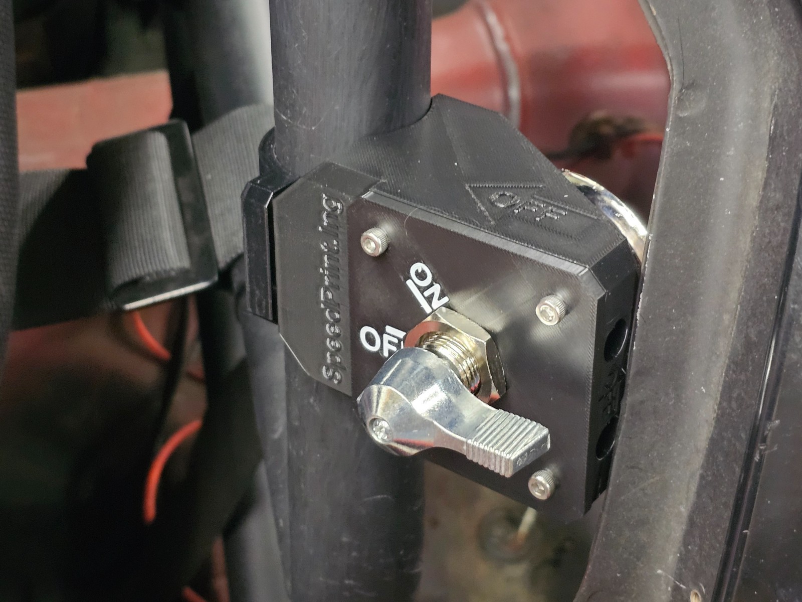 Roll Cage Mount for Disconnect Switch like QuickCar (top or side with hardware)