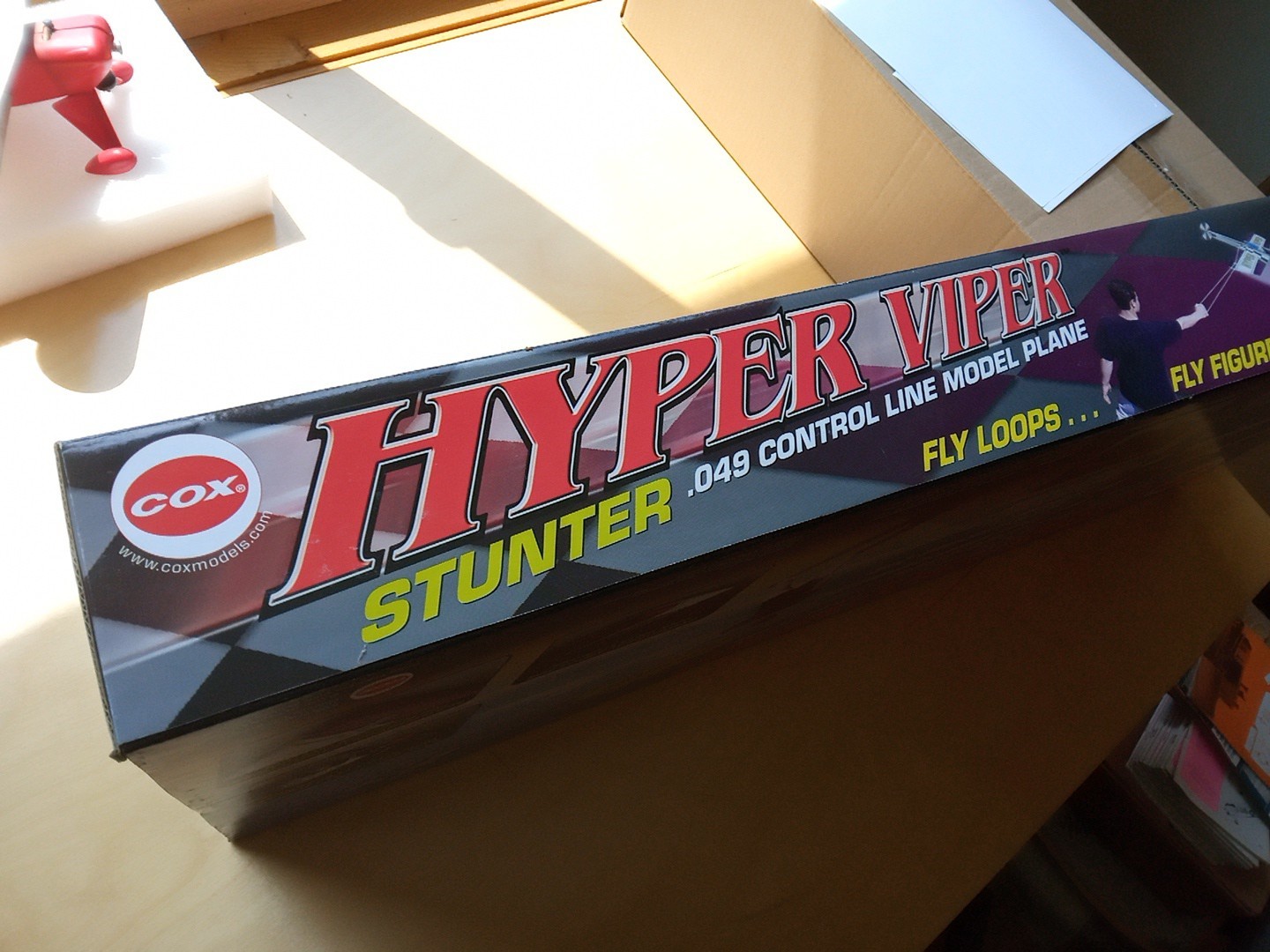 Cox Hyper Viper Stunter Control line .049 Gas Engine Airplane. BNIB