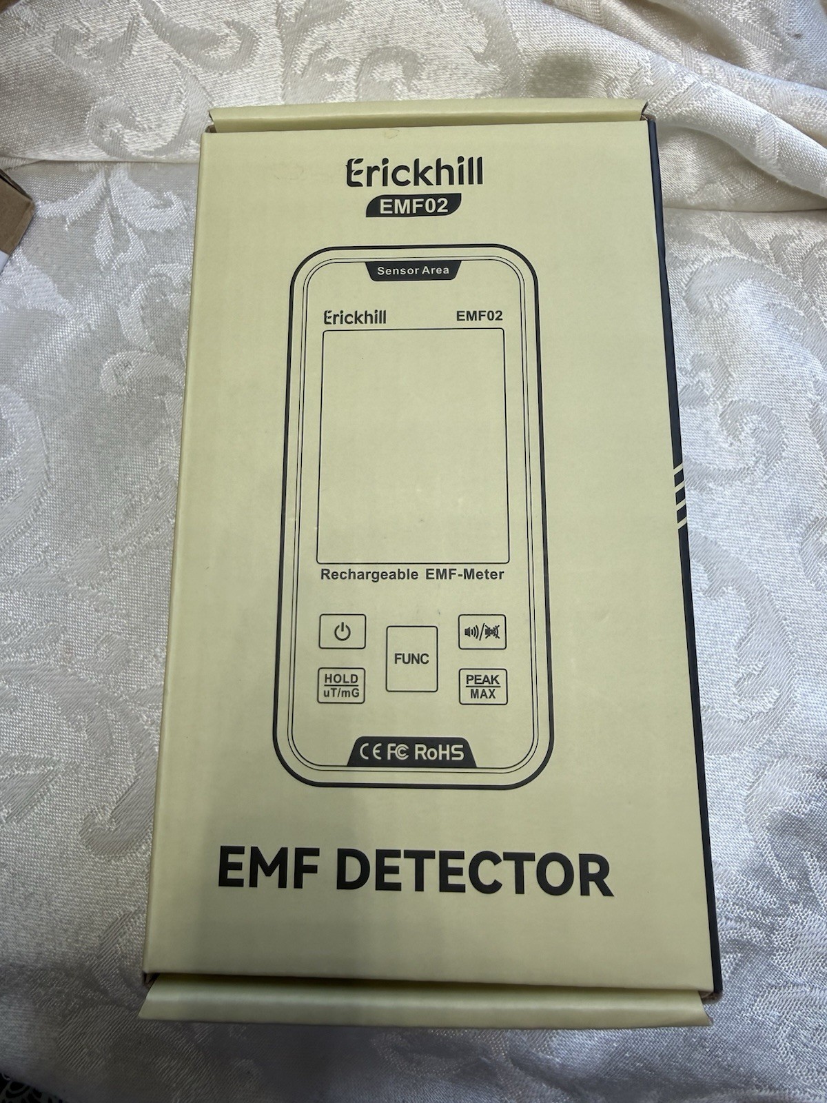 ERICKHILL EMF Detector, Rechargeable Digital Electromagnetic Field Radiation...