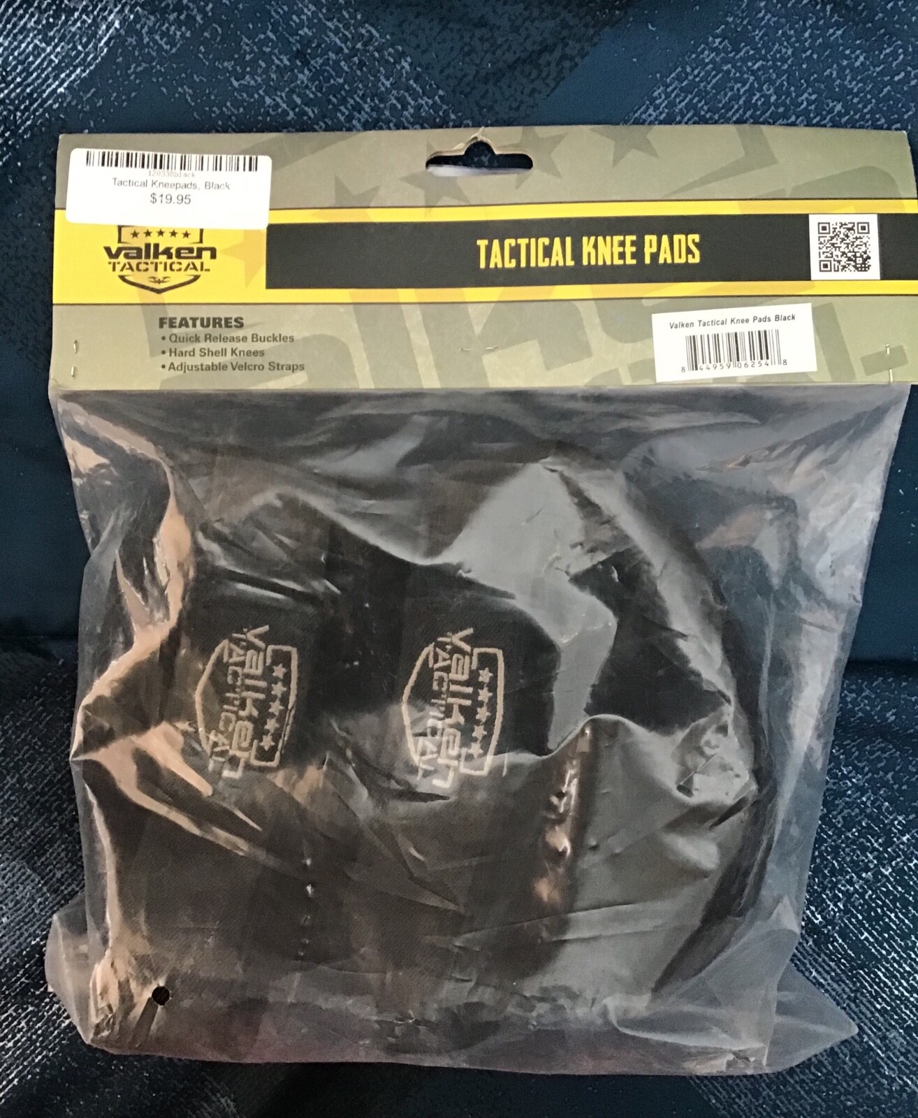 Valken Tactical Hard Shell Knee Pads - Black New In Package