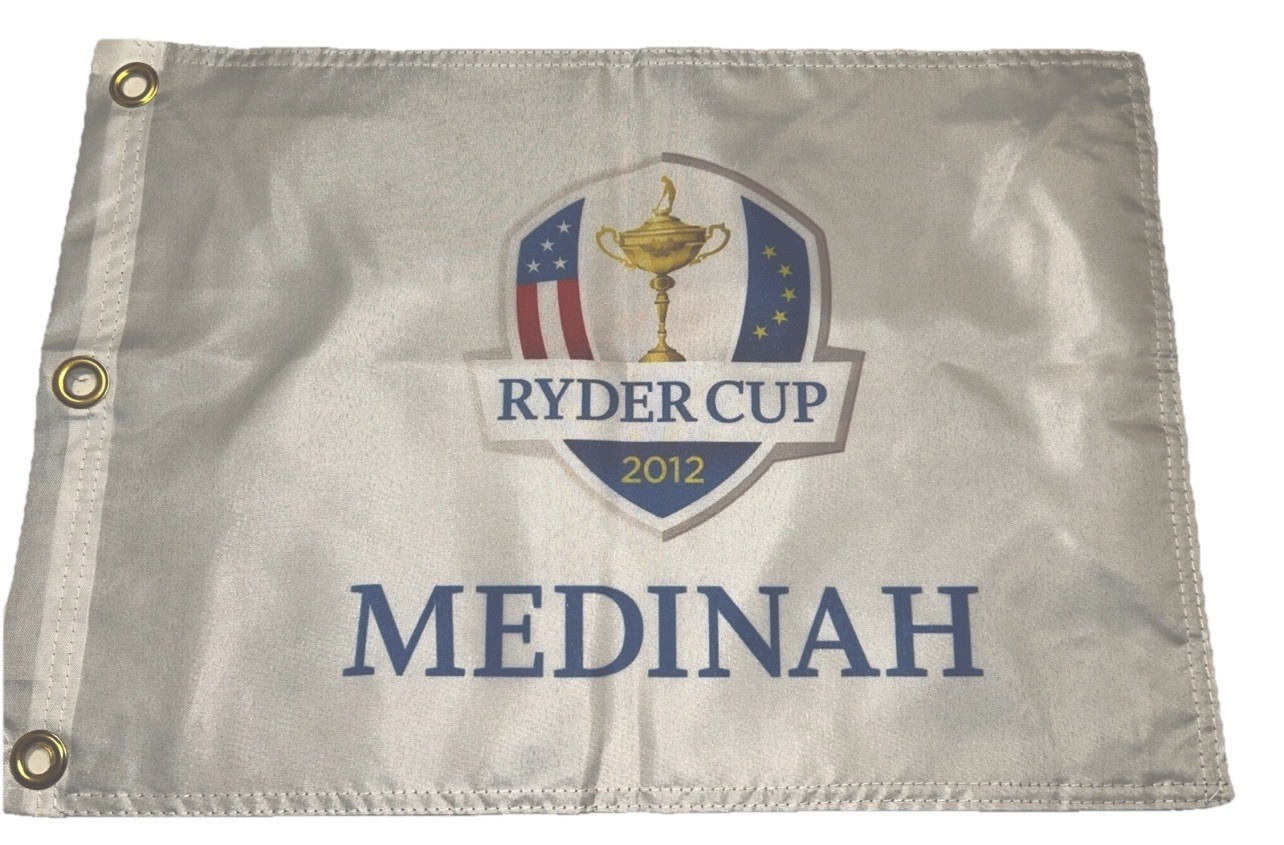 2012 RYDER CUP MEDINAH CHICAGO PGA TOUR PIN FLAG WITH GROMMETS FREE SHIPPING