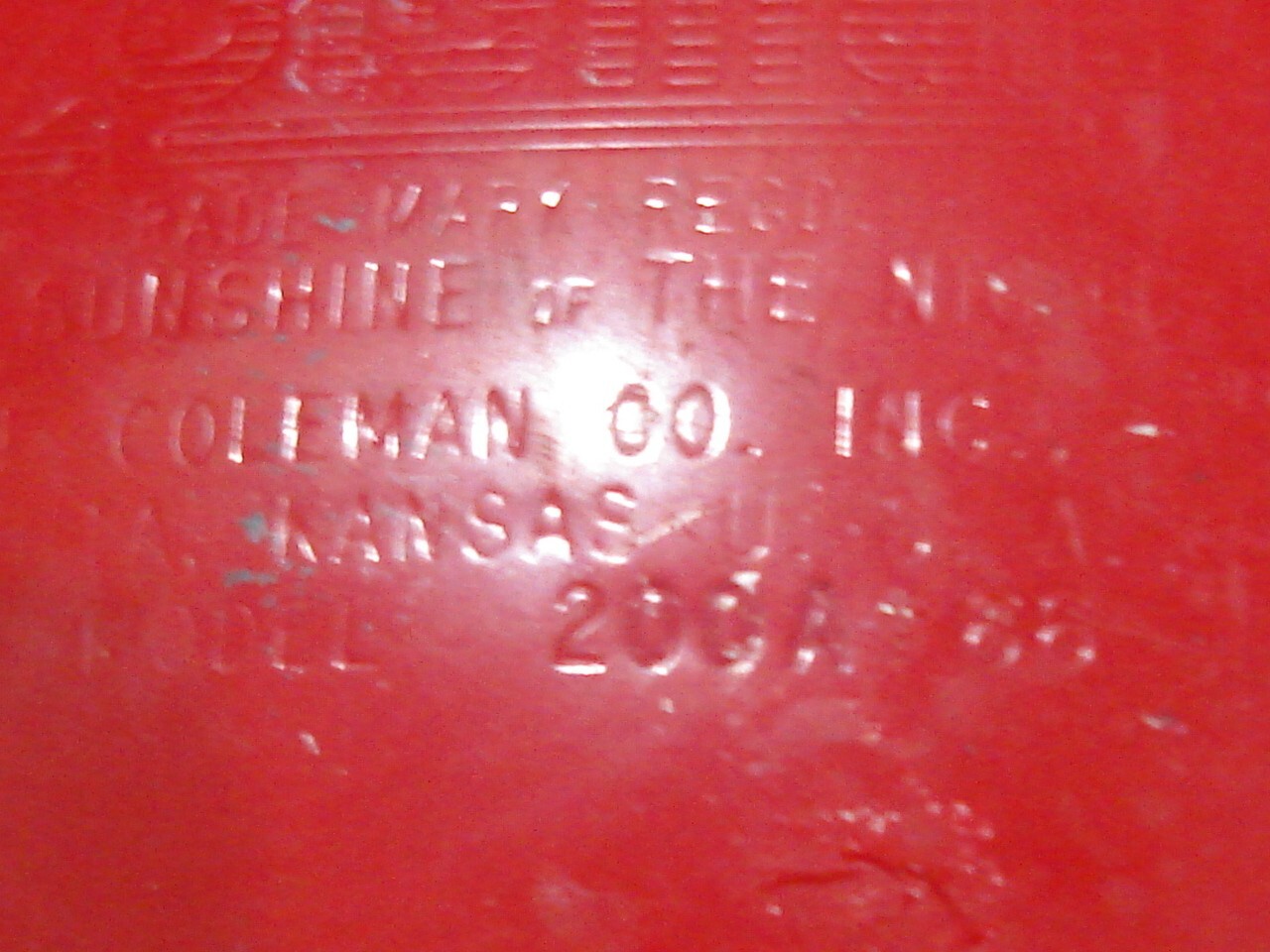 NICE 1966 11/66 RED COLEMAN 200A SINGLE MANTLE LANTERN