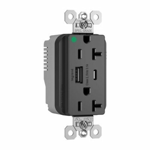 Pass & Seymour PlugTail® Commercial USB Charging Receptacle - 15A  type a c