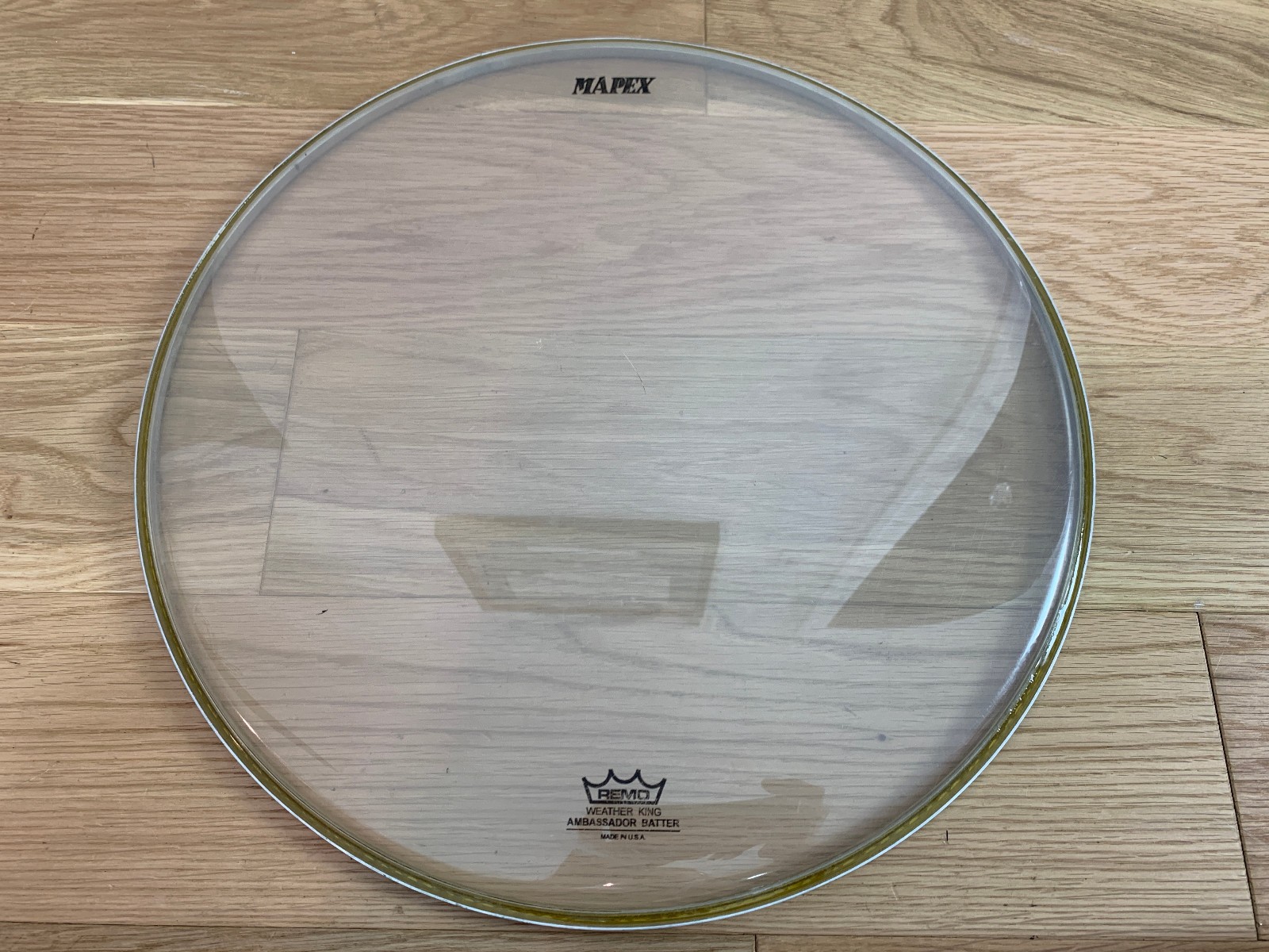 MAPEX 16" Floor Tom DRUM HEAD Stock Factory Logo Clear Single Ply Ambassador