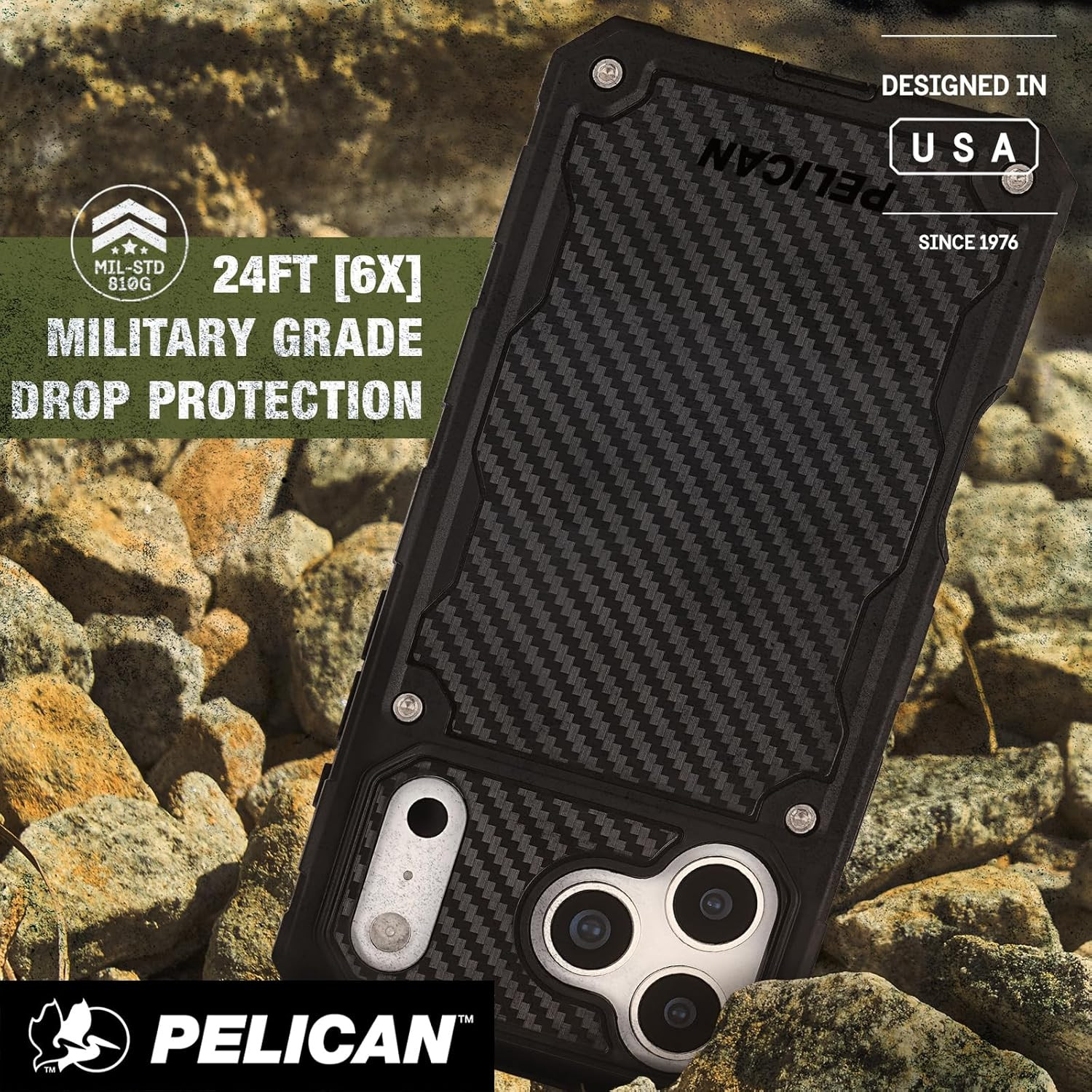 Pelican Shield Iphone 17 Pro Max Case [Compatible with Magsafe] Rugged Phone Cas