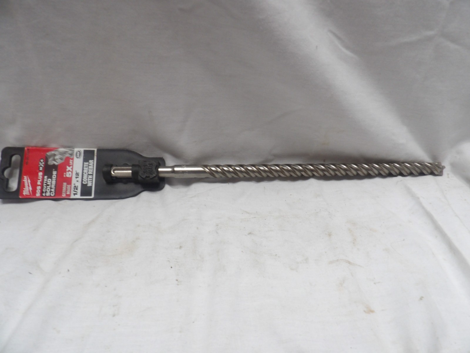 Milwaukee SDS Plus 4-Cutter Solid Carbide 1/2"x12" Concrete Rebar 48-20-7374
