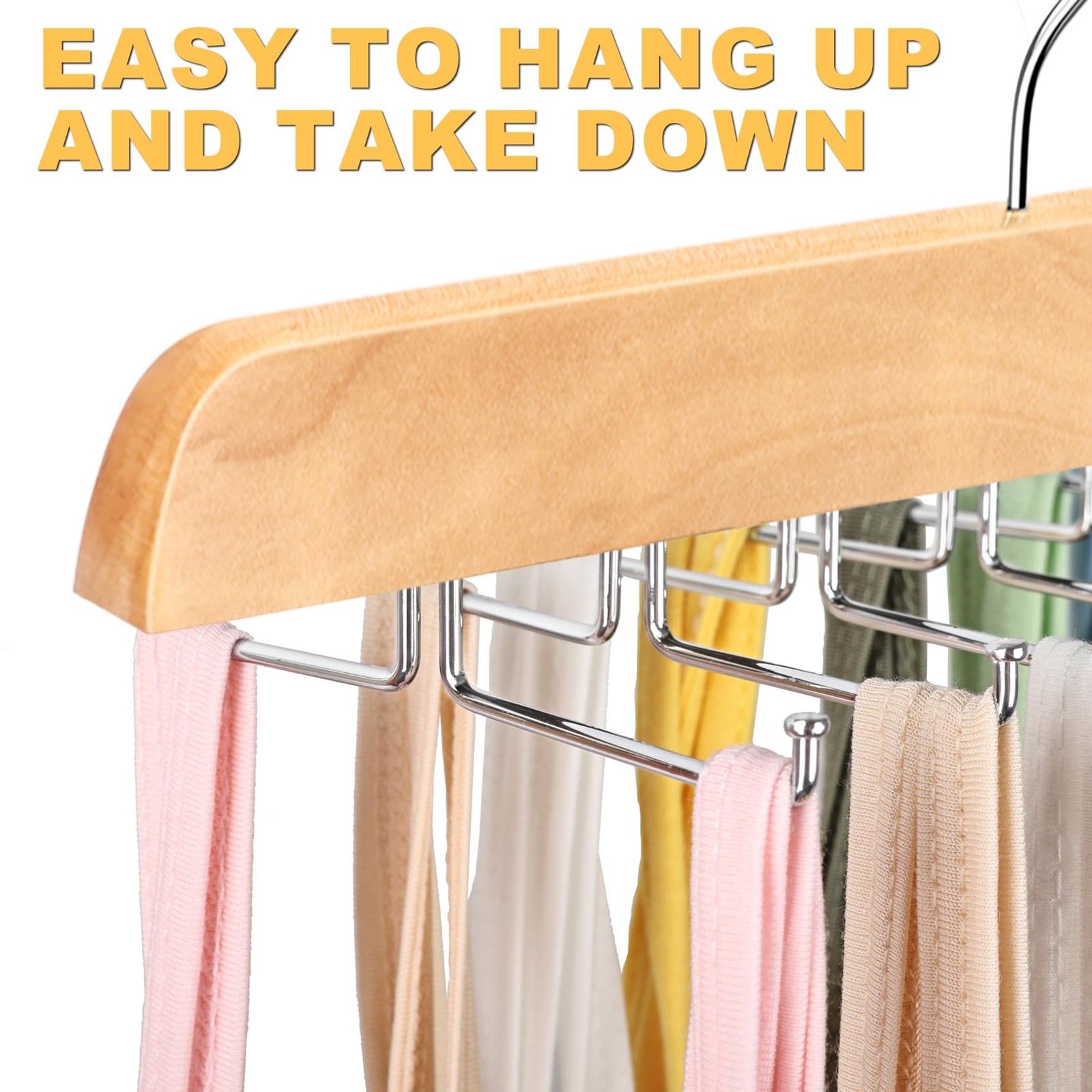 Tank Top Hanger with Premium Wood, 20 Large Capacity, Space Saving,360 Degree...