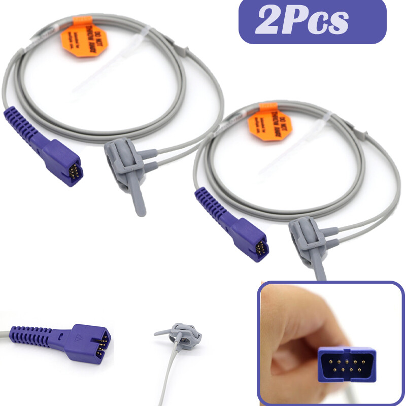 2Pcs Neonatal apply to N-560 Oximax SPO2 Pulse Oximetry Finger Wrap 9Pin