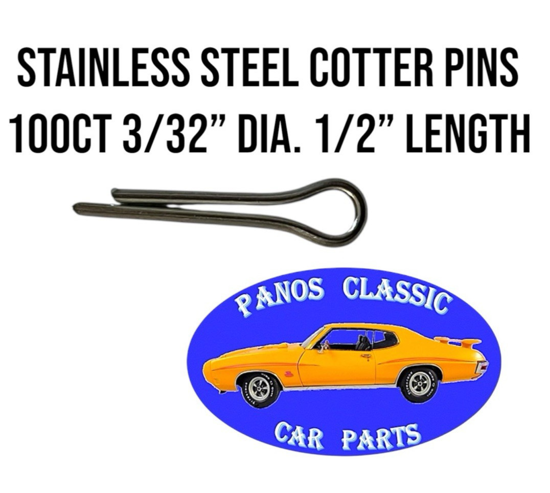 Cotter Hair Pins Wire 3/32" Diameter 1/2" Length Stainless Steel 100pc Set #848