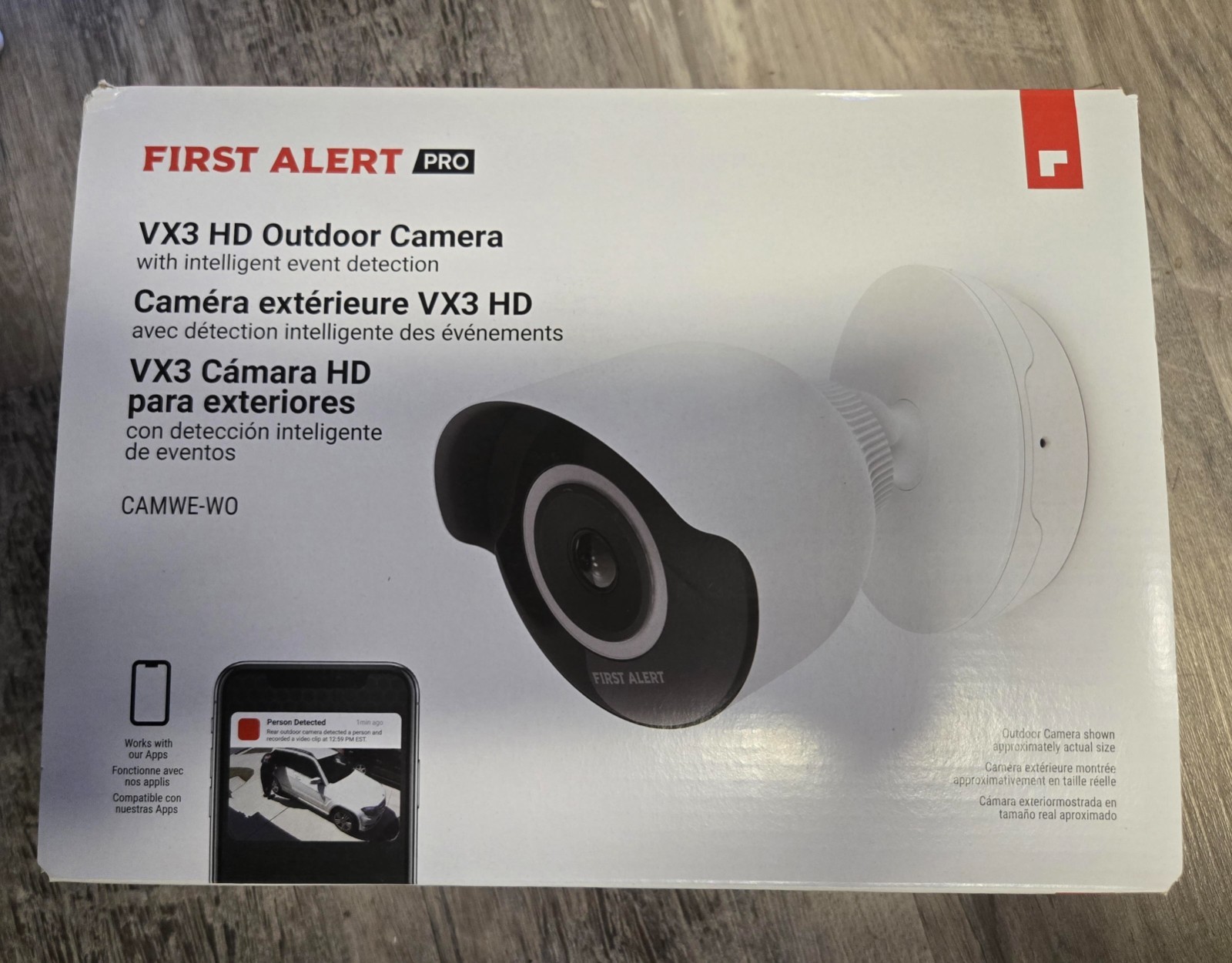 First Alert Pro CAMWE-WO VX3 2MP HD Outdoor Camera