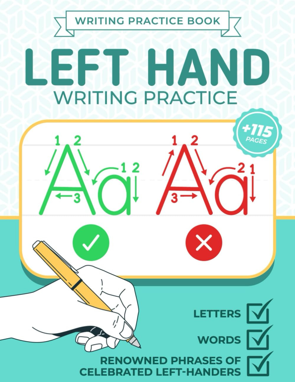 Left Hand Writing Practice | Writing Practice Book: Handwriting Workbook for Lef