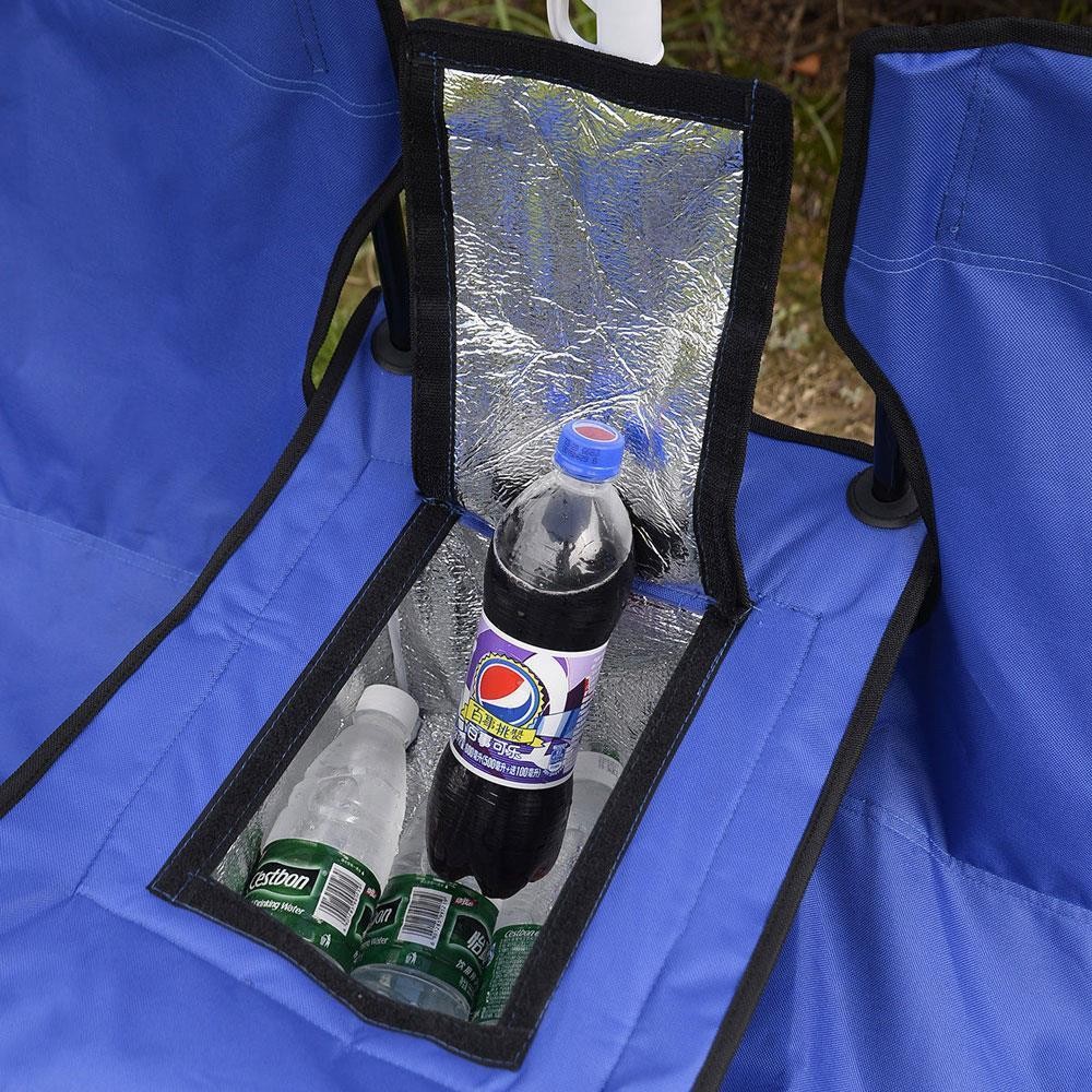 Foldable Picnic Beach Camping Double Chair Umbrella Table Cooler Fishing Fold US