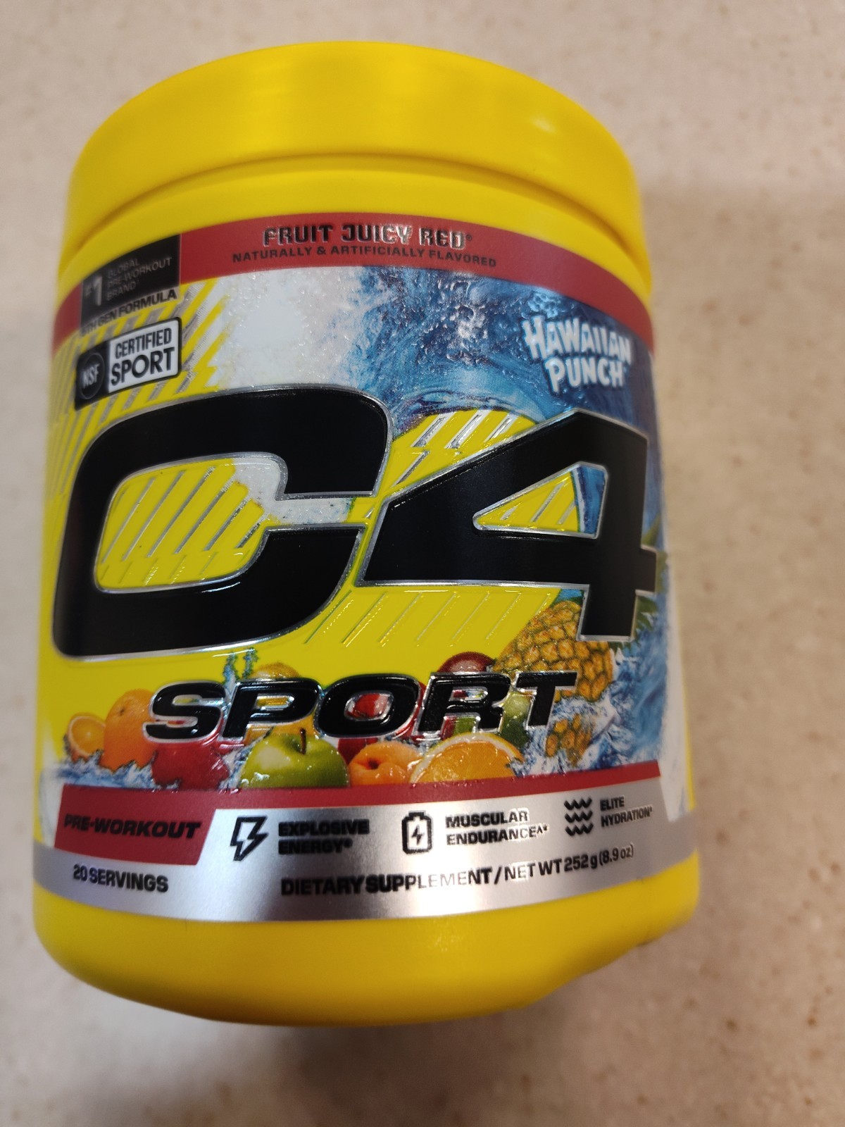 C4 Sport Pre Workout Powder Hawaiian Punch, 20 Servings Exp 12/27