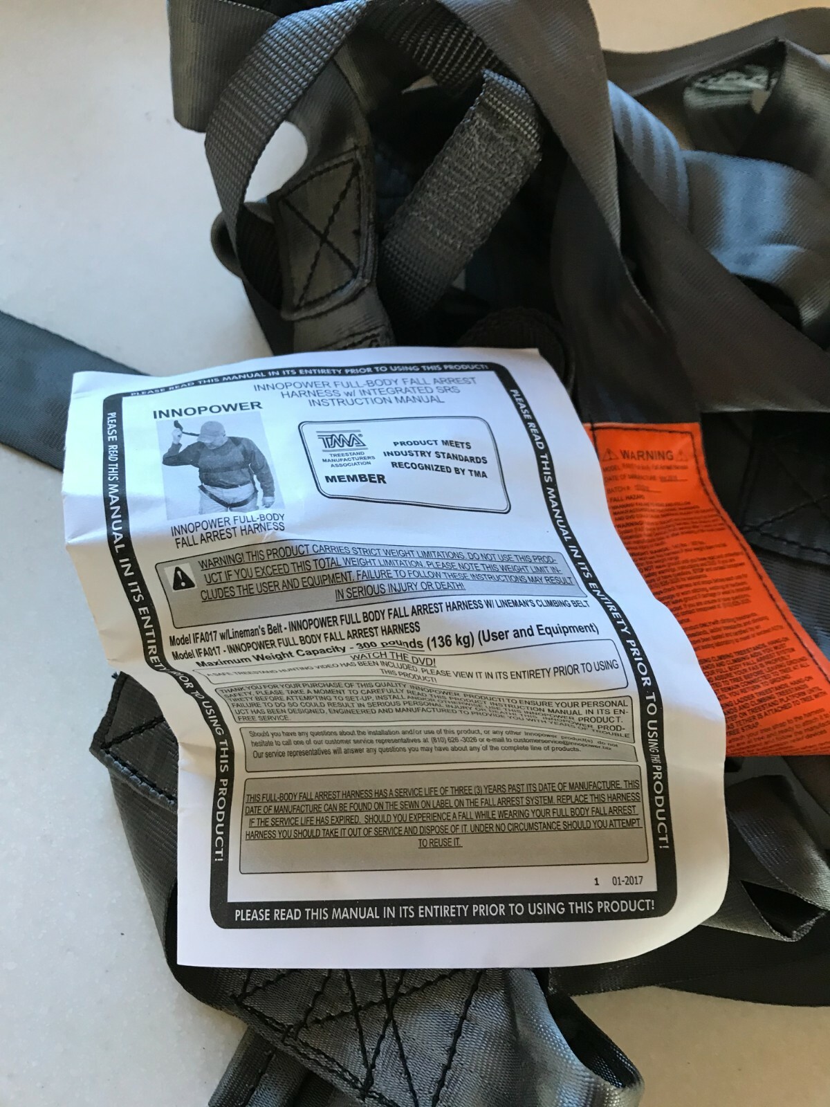 NEW INNOPOWER FULL-BODY FALL ARREST HARNESS LINESMAN BELT IFA017 HUNTING