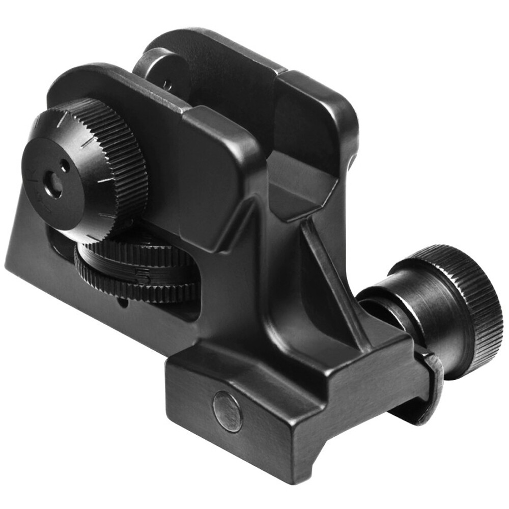 NcSTAR MARDRS Back Up Adjustable Weaver/Picatinny Rifle Rail Mount Rear Sight