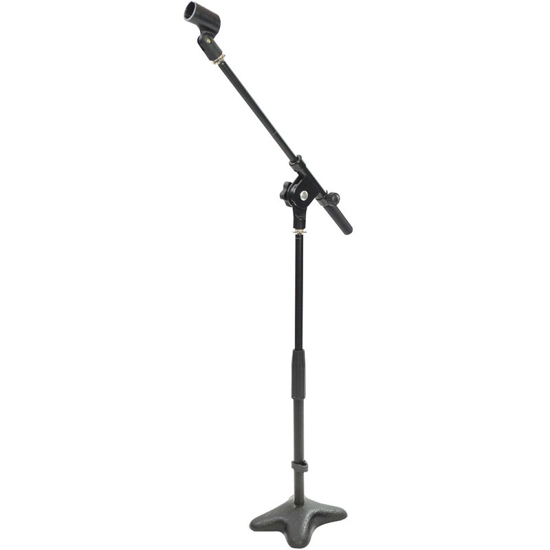 Pyle PMKS7 New  Microphone Stand Compact Base Black Finish Iron Die-Casting