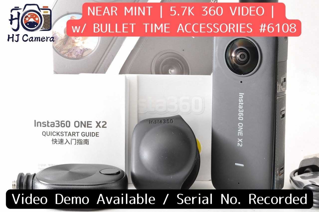 [Near Mint] Insta360 ONE X2 360 Action Camera w/ Bullet Time Cord Grip Japan
