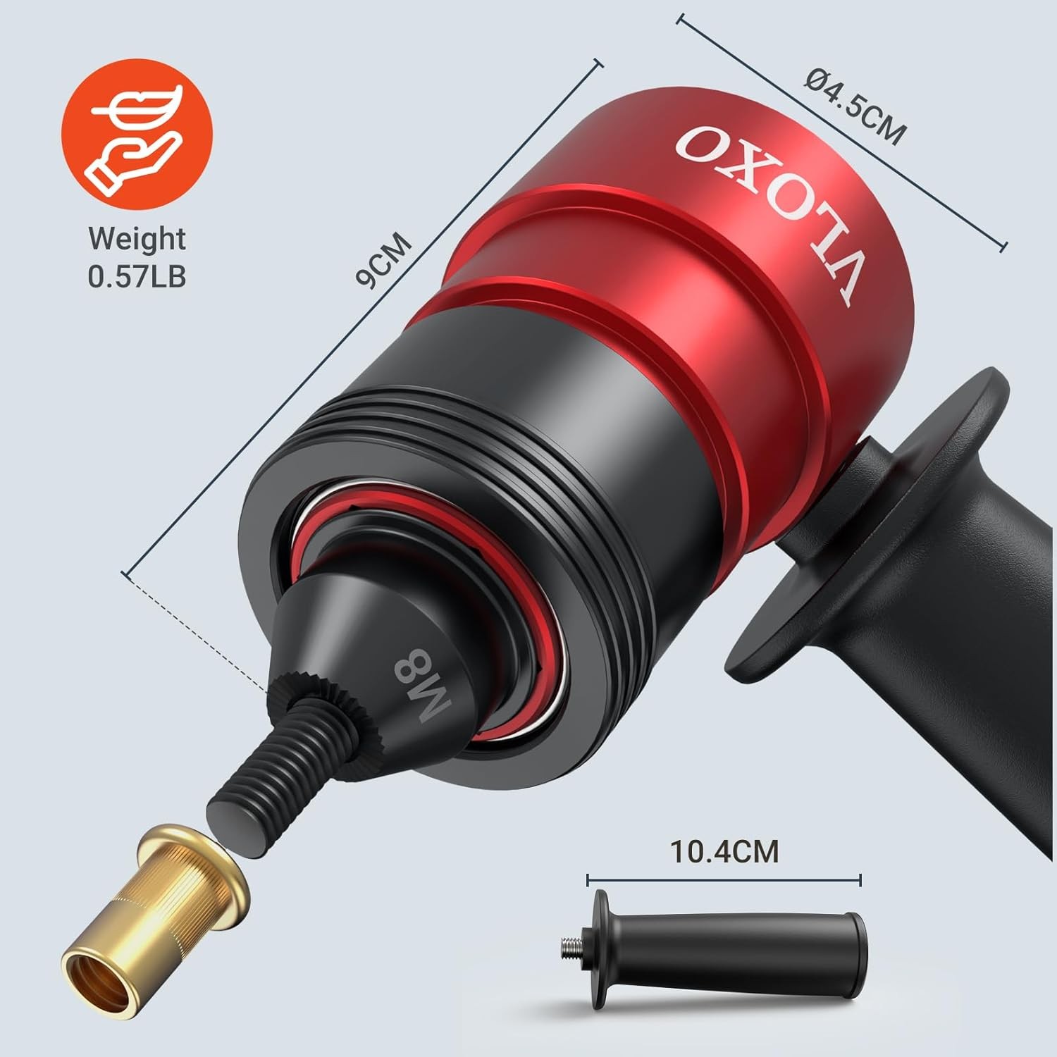 Rivet Nut Drill Adapter for Electric Drill, Upgraded Rivet Gun Kit with 13 Diffe