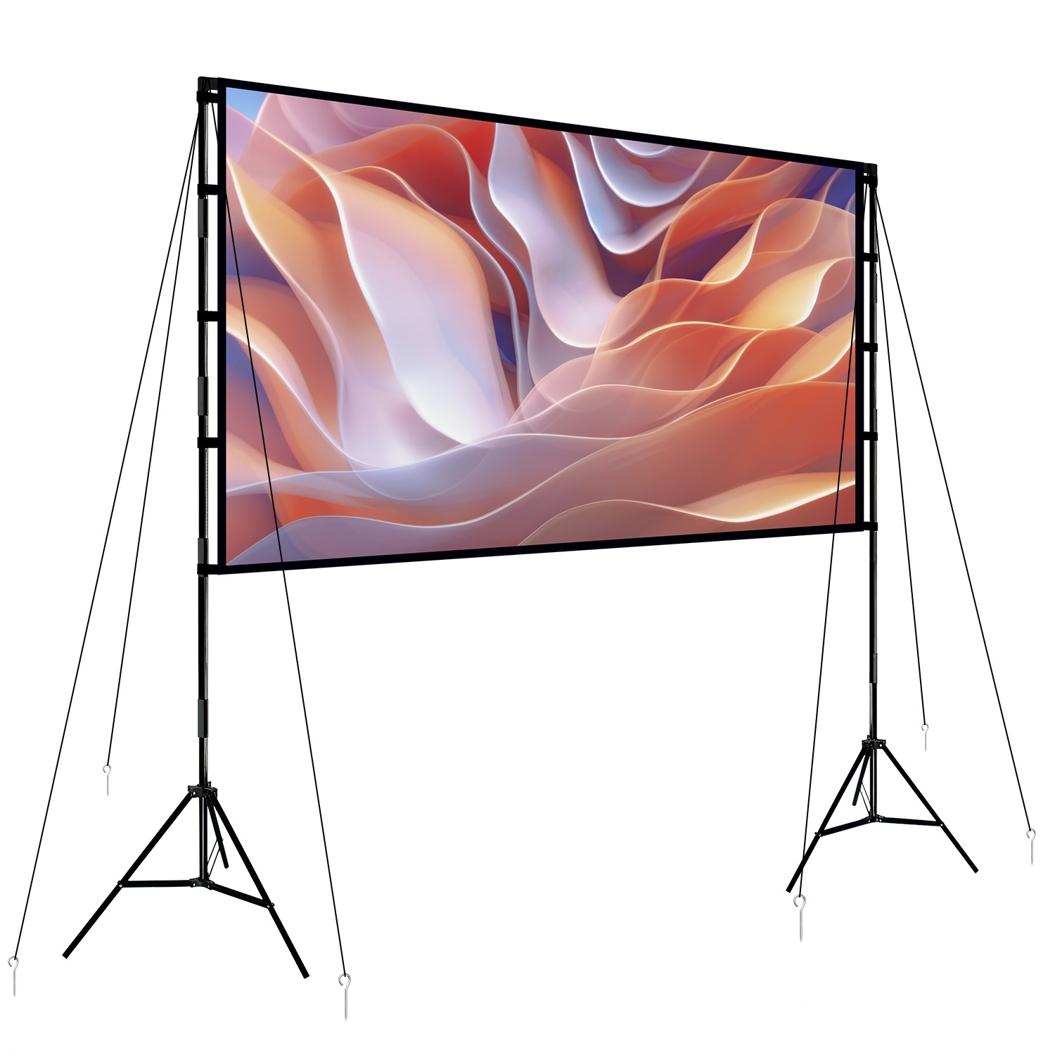 100/120" Projector Screen with Stand Portable Movie 16:9 4K HD Projection Screen