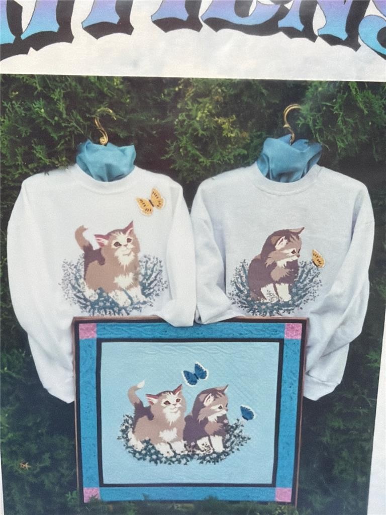 SUNSET SILHOUETTE DESIGNS Quilt Pattern KITTENS - 23" x 25"