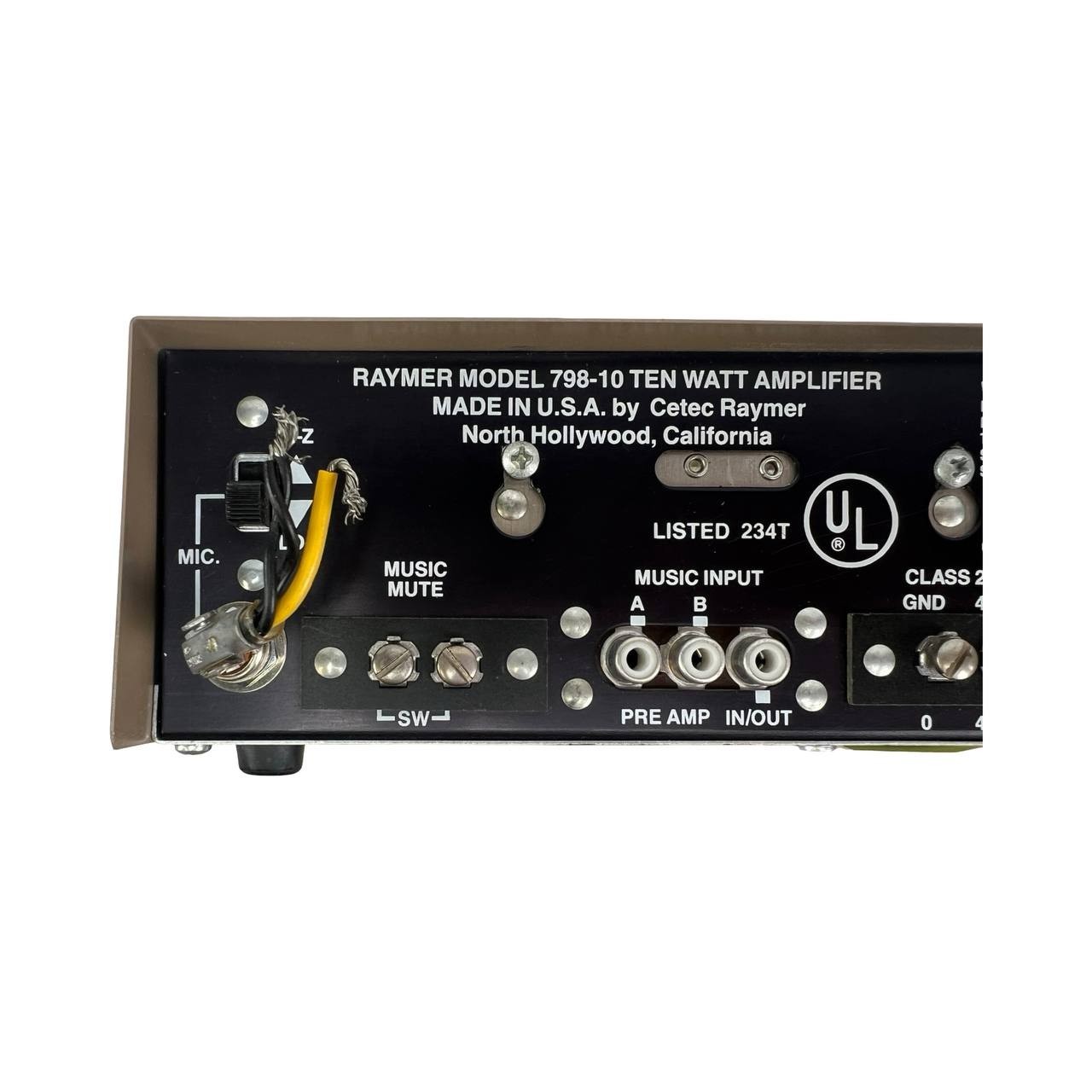 Vintage Raymer Model 798-10 Solid State Amplifier - Powers On