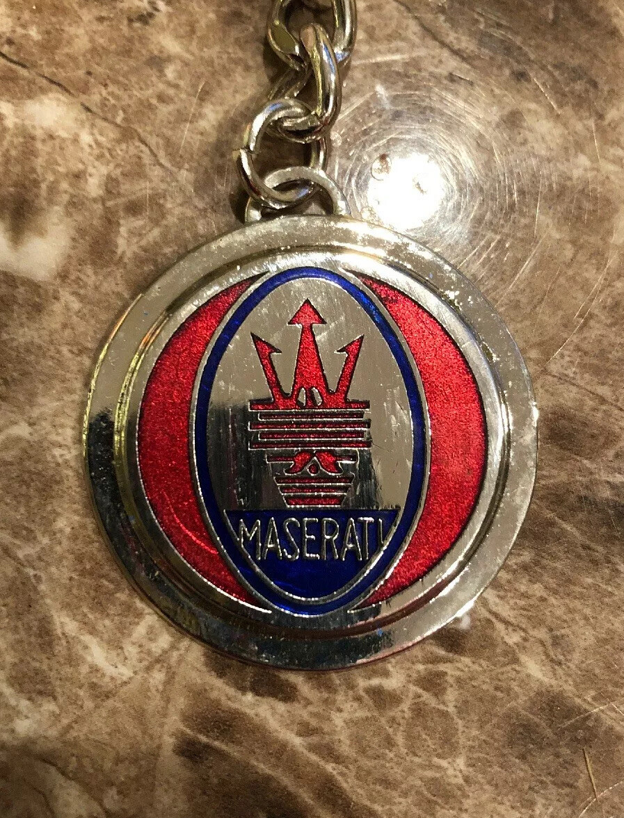 Original 1980’s Maserati Metal Key Chain - New Old Stock