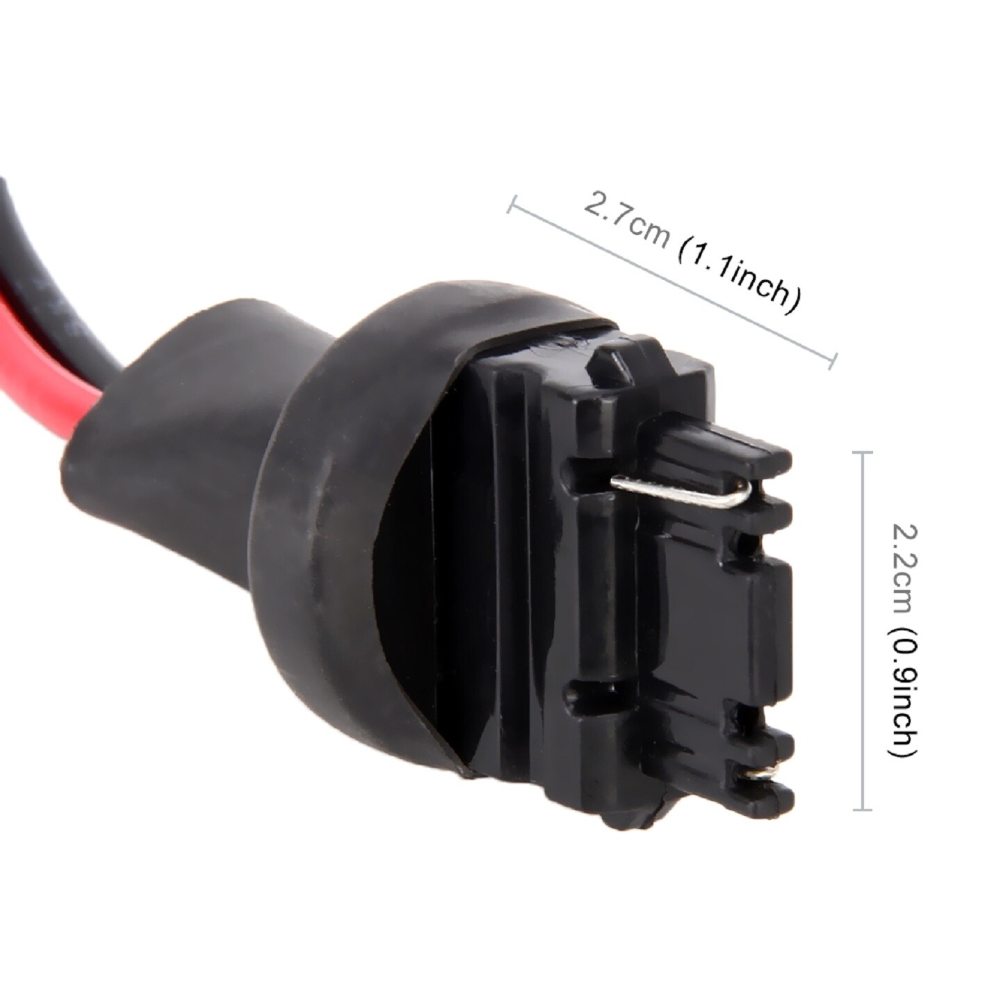 Pigtail Wire Male Socket 3156 T25 Two Harness Cable Back Up Reverse Lamp Plug