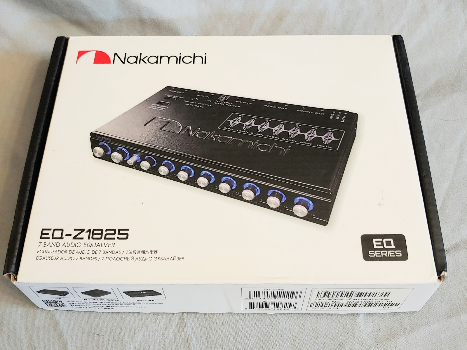 NAKAMICHI EQ-Z1825 7 BAND EQUALIZER BASS CAR AUDIO DSP PROCESSOR SUB VOLUME KNOB