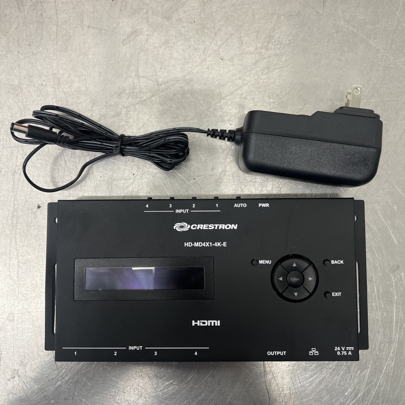 Crestron HD-MD4X1-4K-E HDMI Switcher with Power Supply