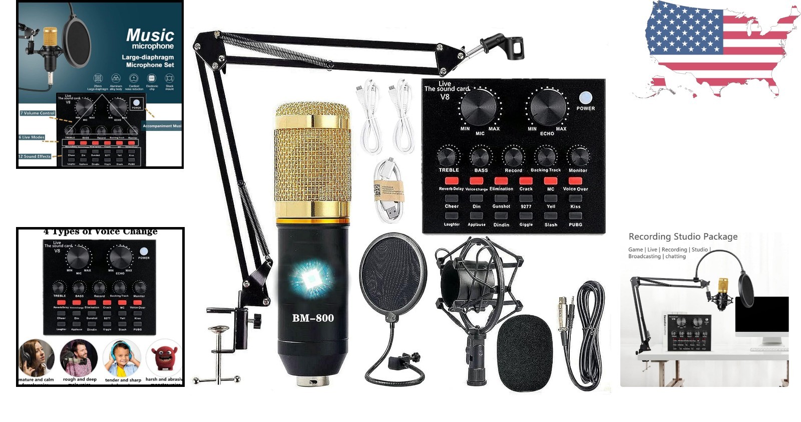 Complete Podcast Equipment Set - Versatile Streaming Tool for YouTube & TikTok