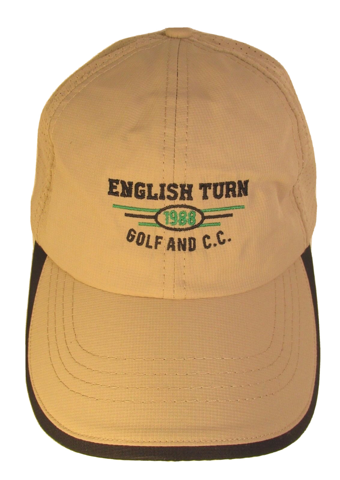 English Turn Hat Golf & C.C. Country Club New Orleans USA Embroidery Cap     tan