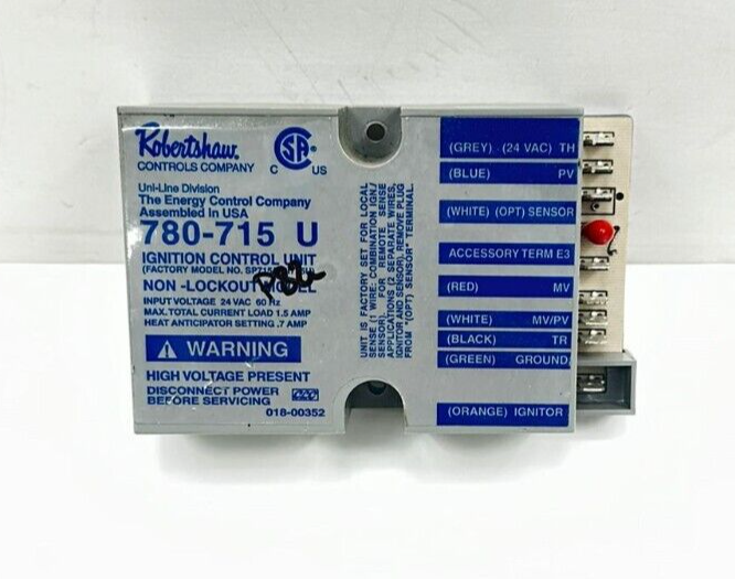 Robertshaw 780-715 U Ignition Control Unit used #P82