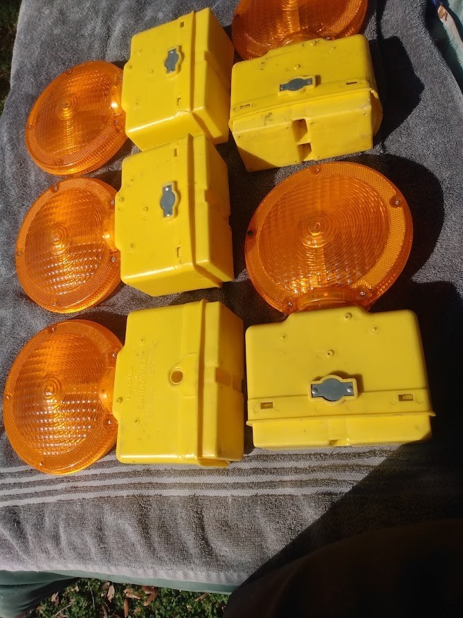 5 emergency lights Flex O Lite construction road street traffic
