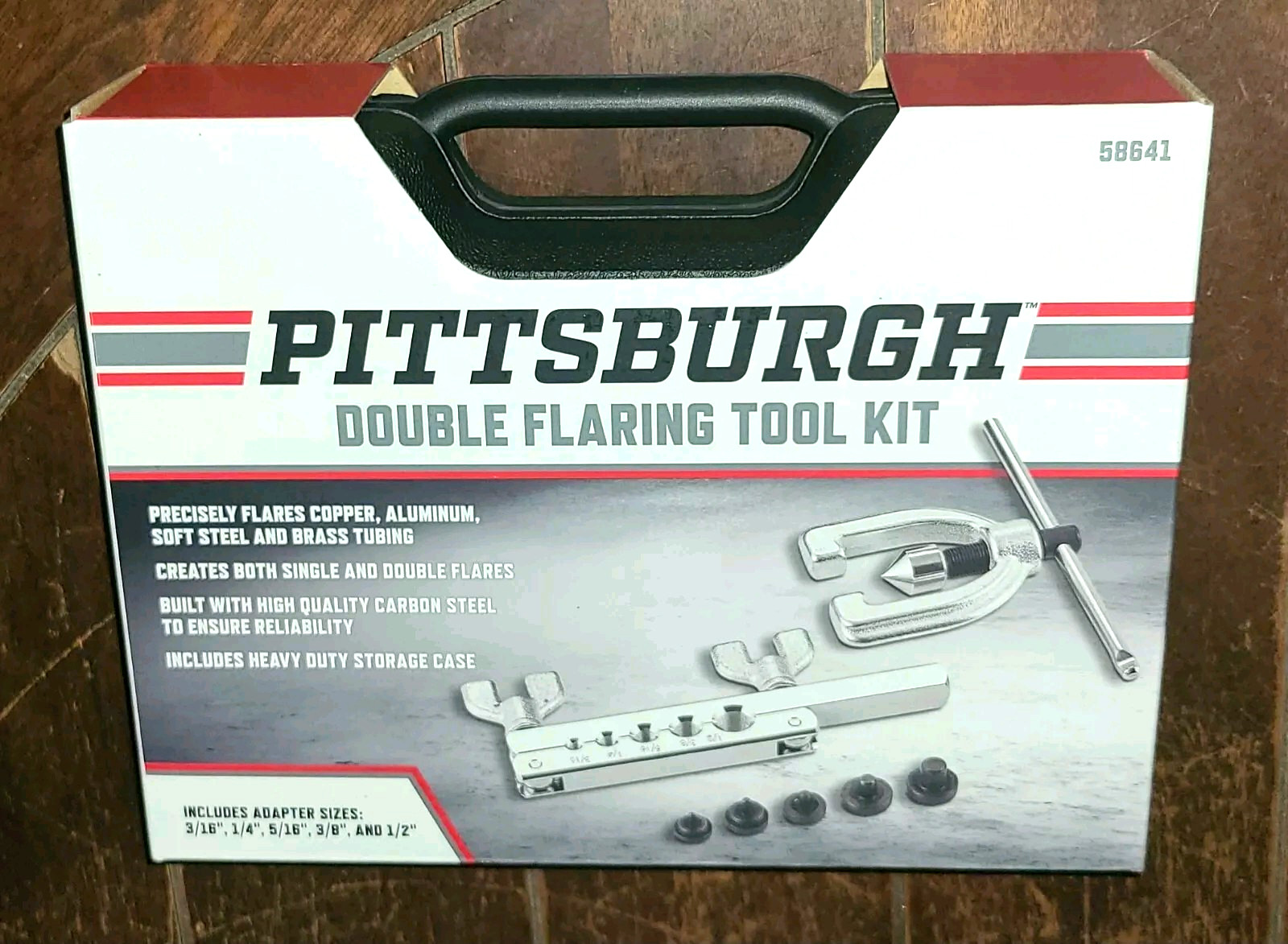 Double Flaring Tool Kit! Adapters: 3/16, 1/4, 5/16, 3/8 & 1/2" - Item #58641