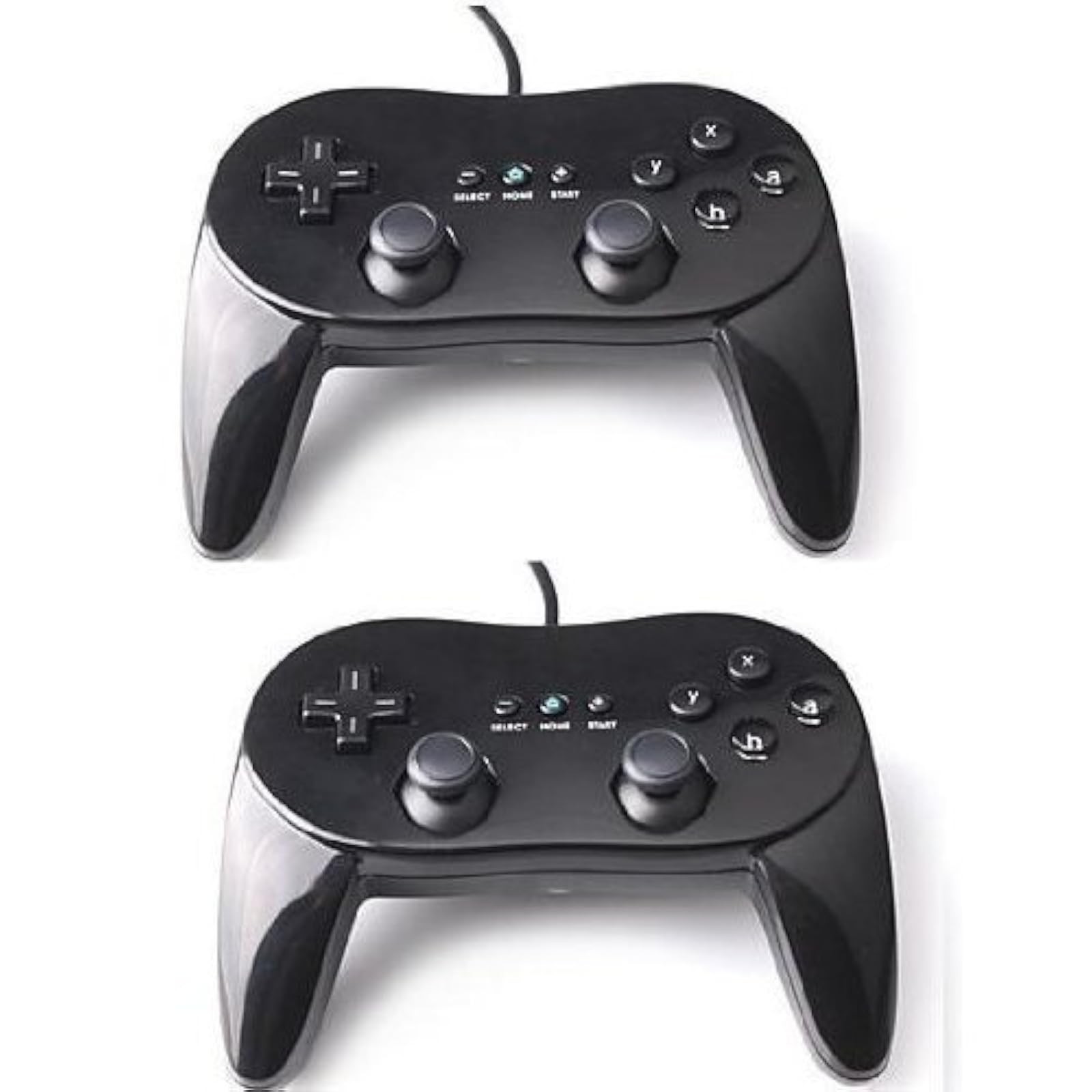 Lot Of 2 Classic Controller Pro For Black For Wii And Wii U Wii
