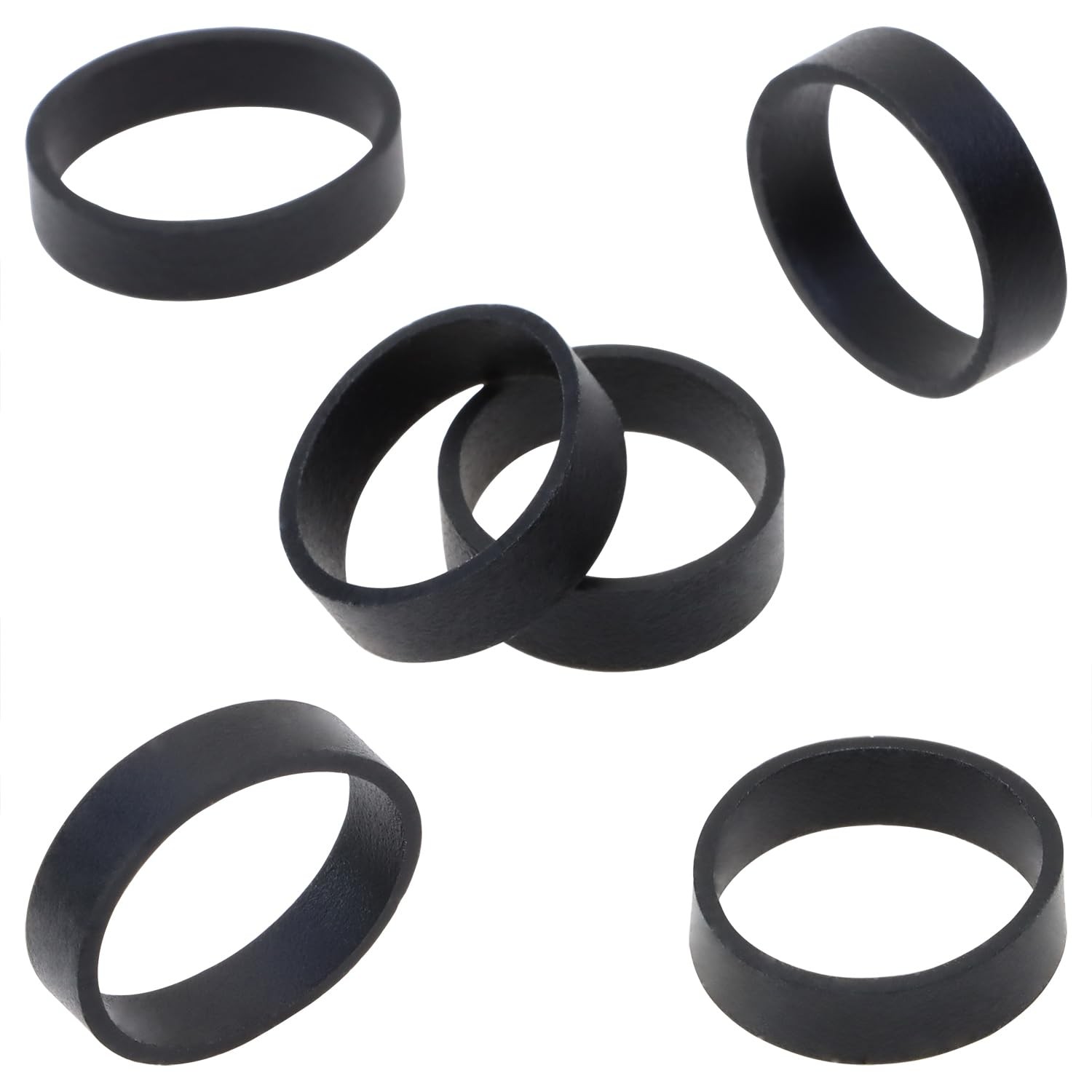 ONLYKXY 100 Pieces Silicone Cable Ties 0.62 inch 16x5mm/0.62x0.01inch, Black